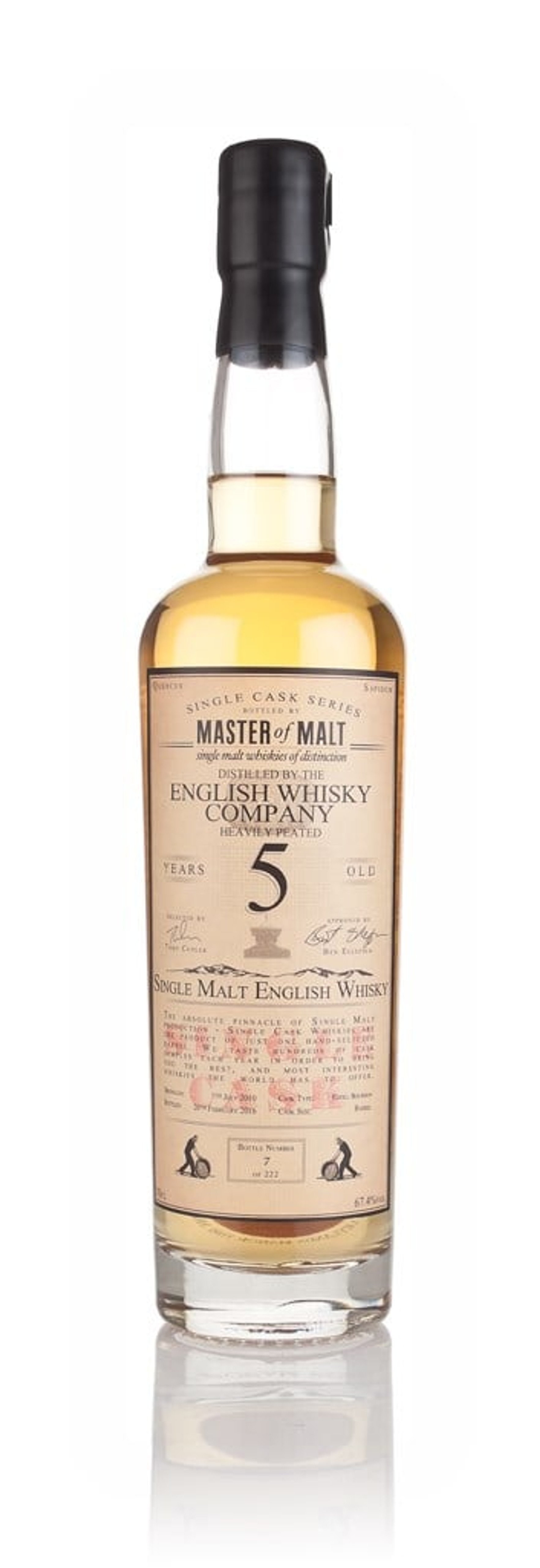 English Whisky Co. Heavily Peated 5 Year Old 2010 - Single Cask (Master of Malt) 70cl