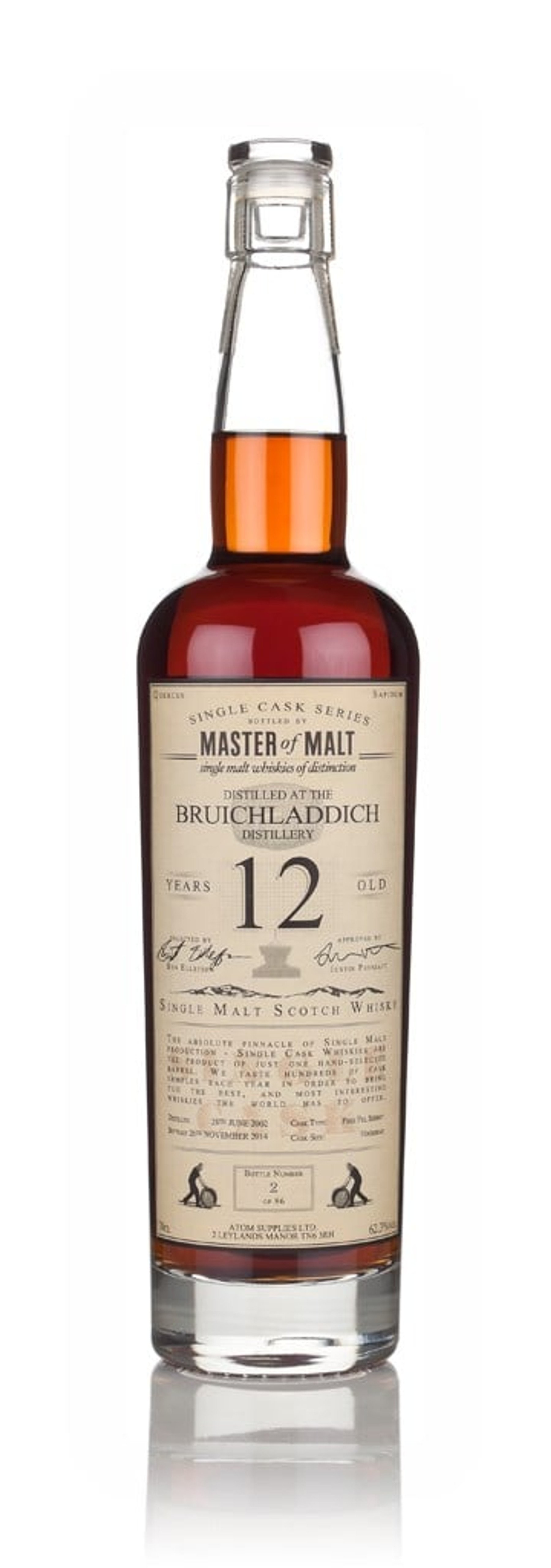 Bruichladdich 12 Year Old 2002 Sherry Cask - Single Cask (Master of Malt) 70cl