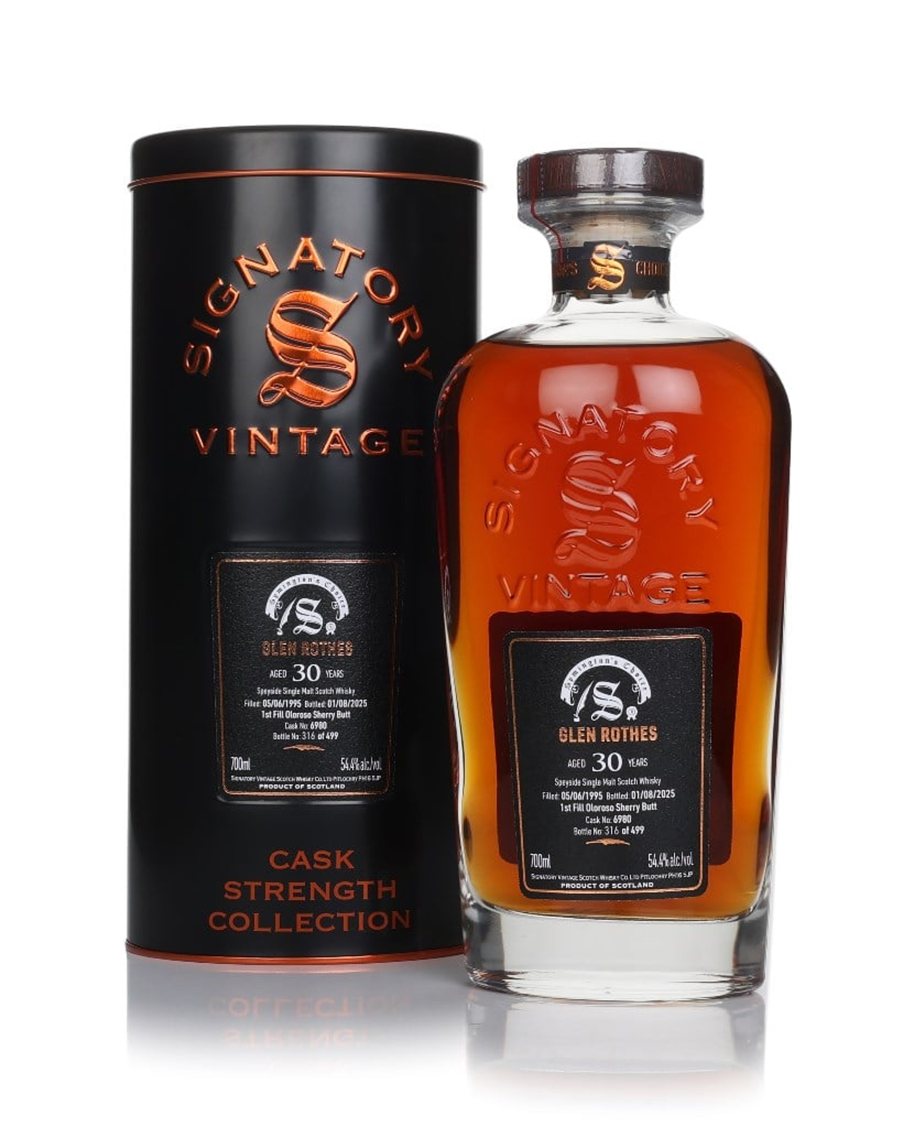 Glenrothes 30 Year Old 1995 (cask 6980) - Cask Strength Collection (Signatory) 70cl