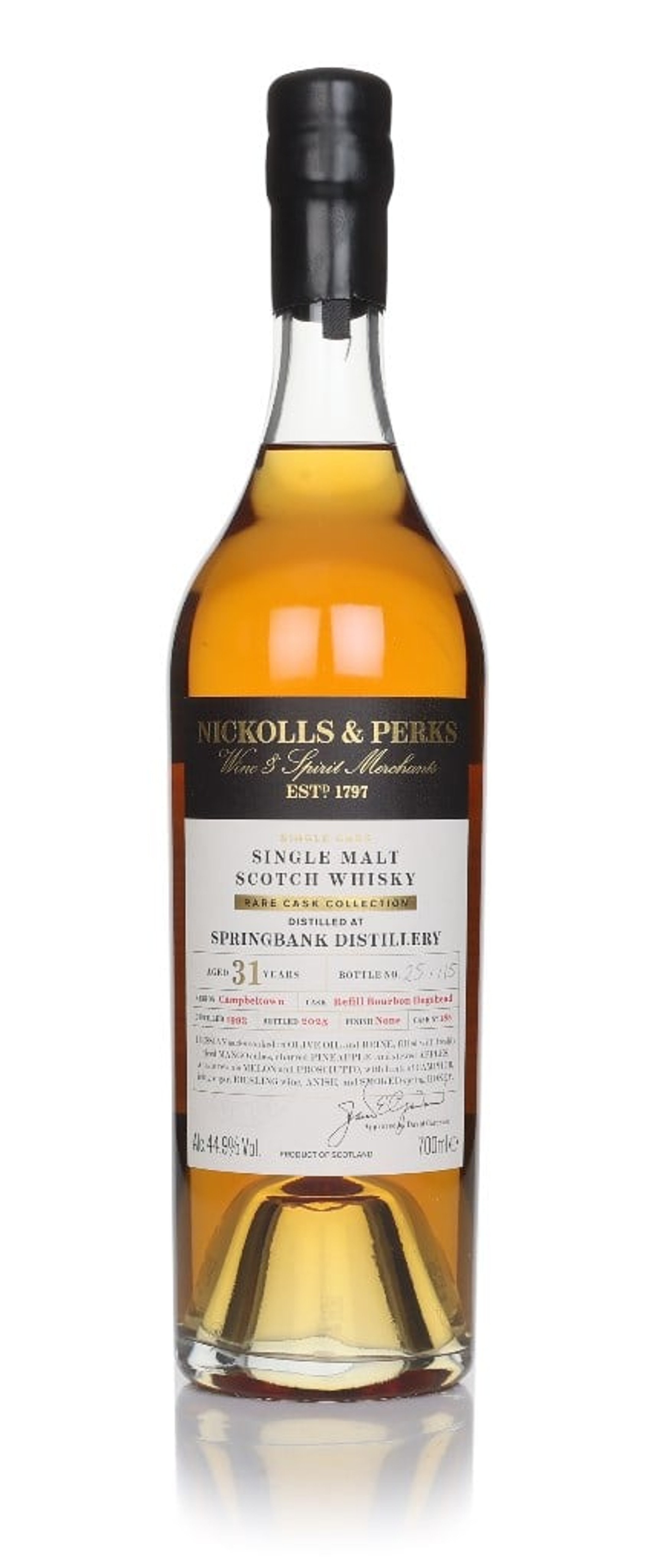 Springbank 31 Year Old 1993 (Cask 188) – Nickolls & Perks Rare Cask Collection 70cl
