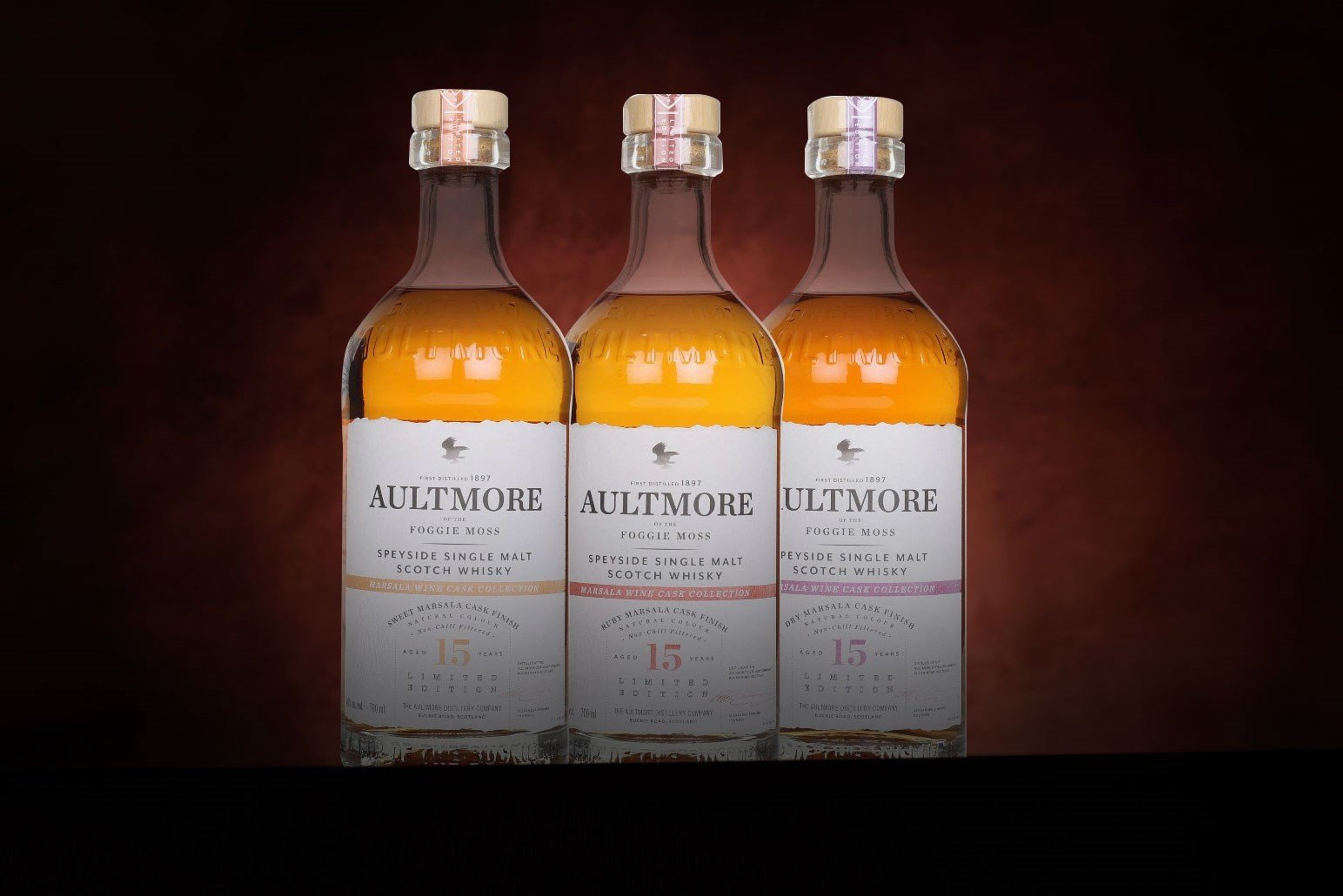 *COMPETITION* Aultmore 15 Year Old Marsala Wine Collection (3) Whisky Ticket 70cl