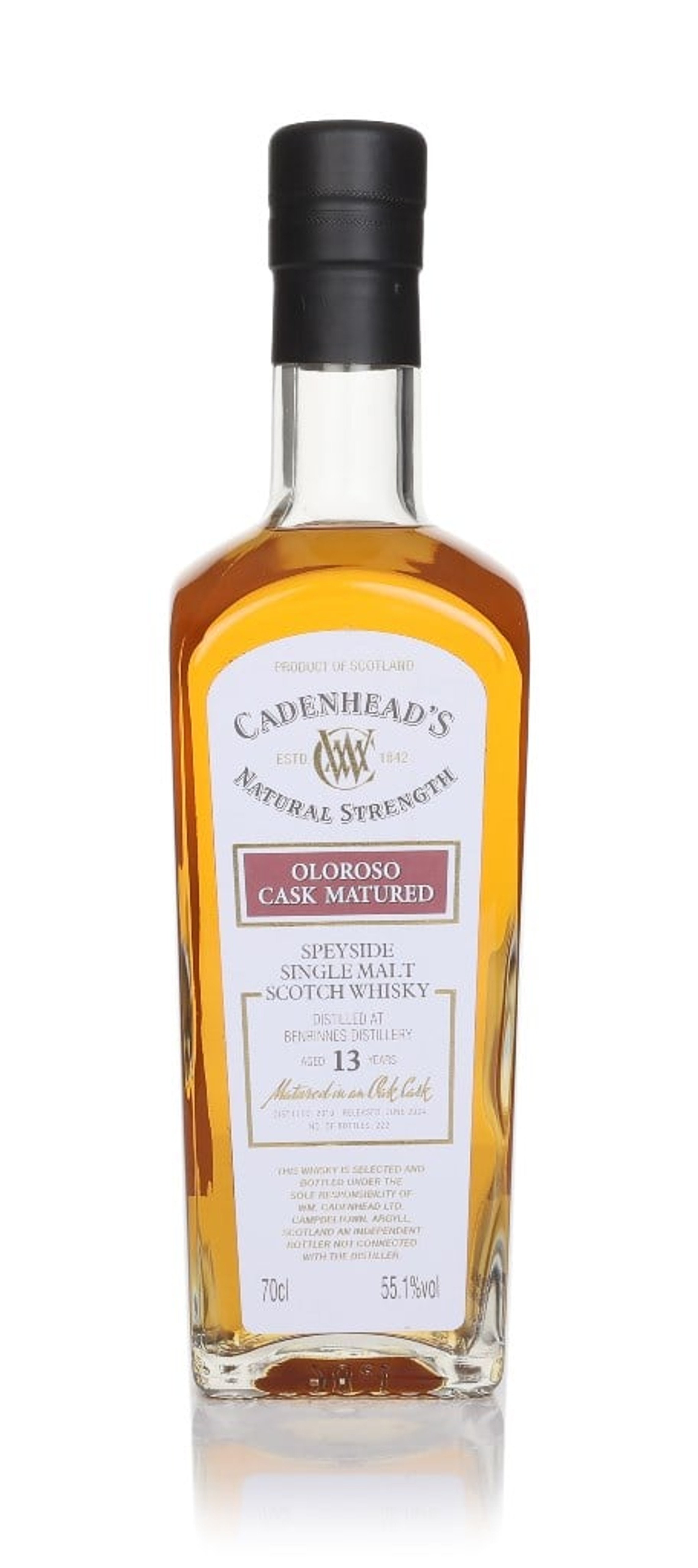 Benrinnes 13 Year Old 2010 - Cadenhead's Natural Strength 70cl