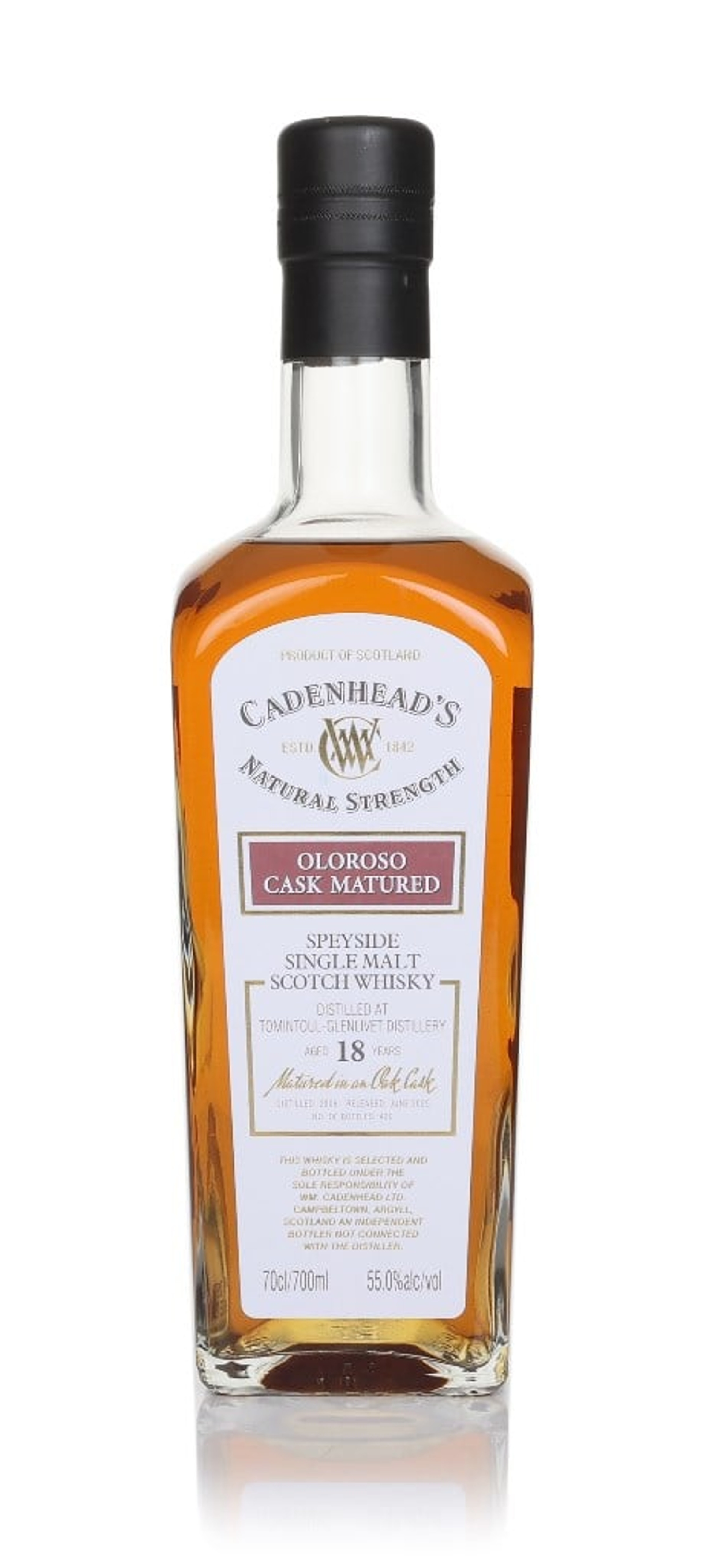 Tomintoul 18 Year Old 2006 - Cadenhead's Natural Strength 70cl