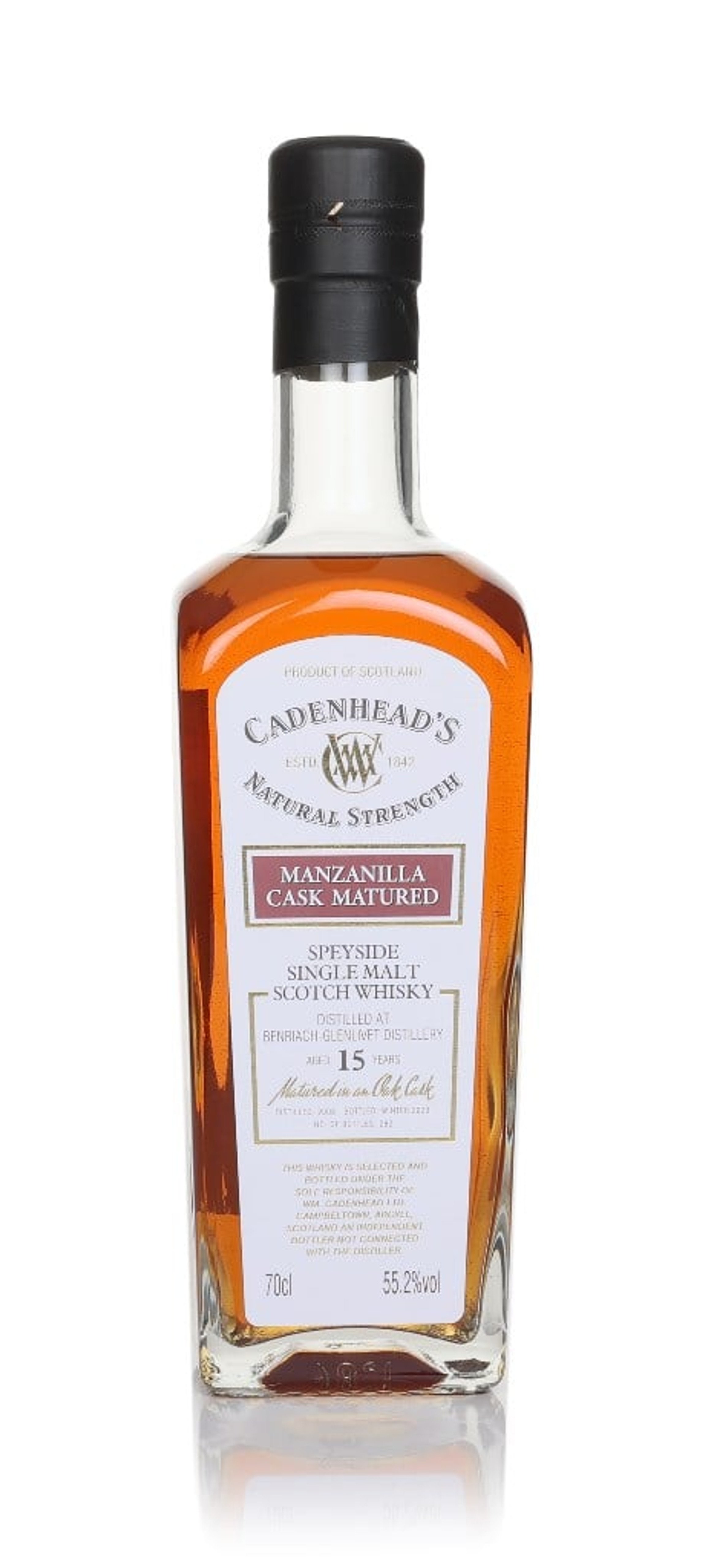 Benriach 15 Year Old 2008 - Cadenhead's Natural Strength 70cl