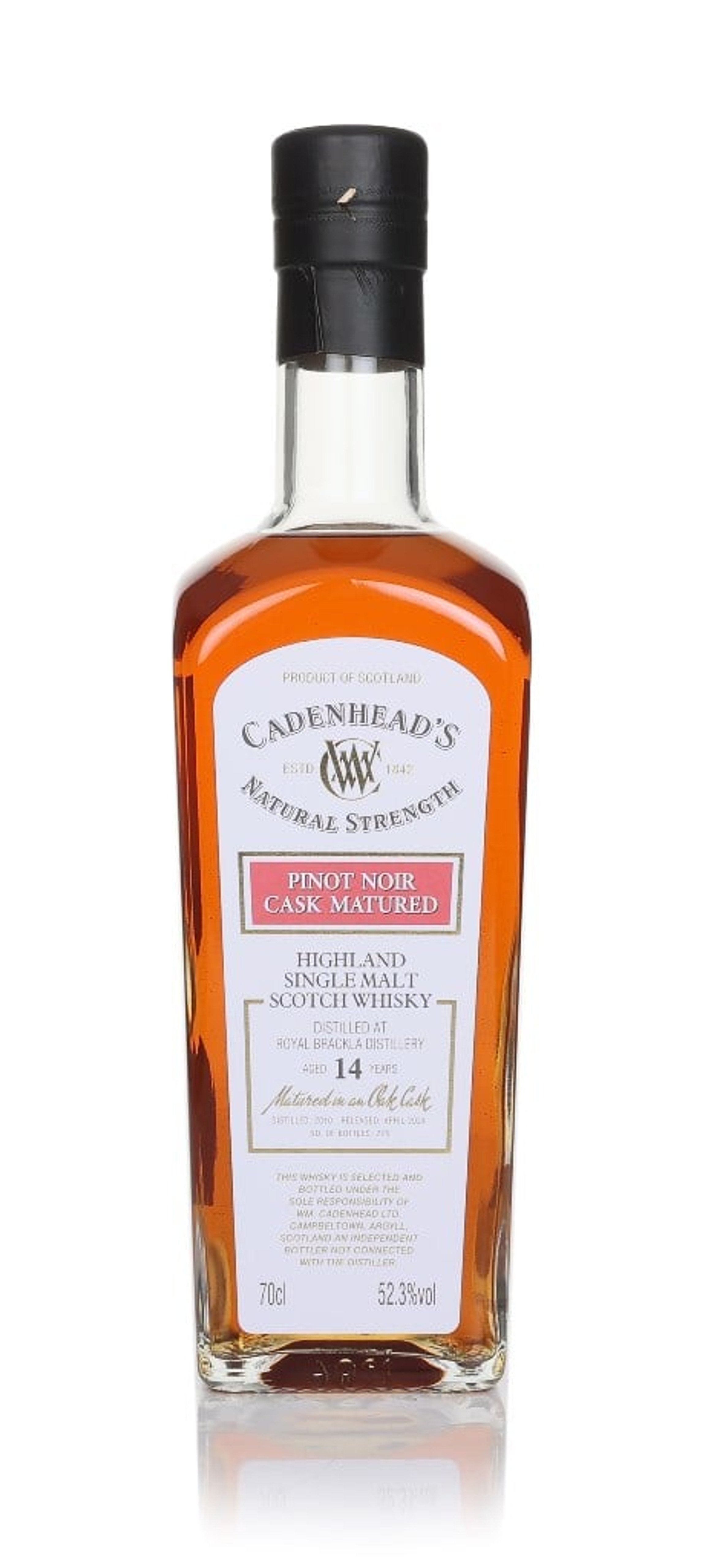 Royal Brackla 14 Year Old 2010 - Cadenhead's Natural Strength 70cl