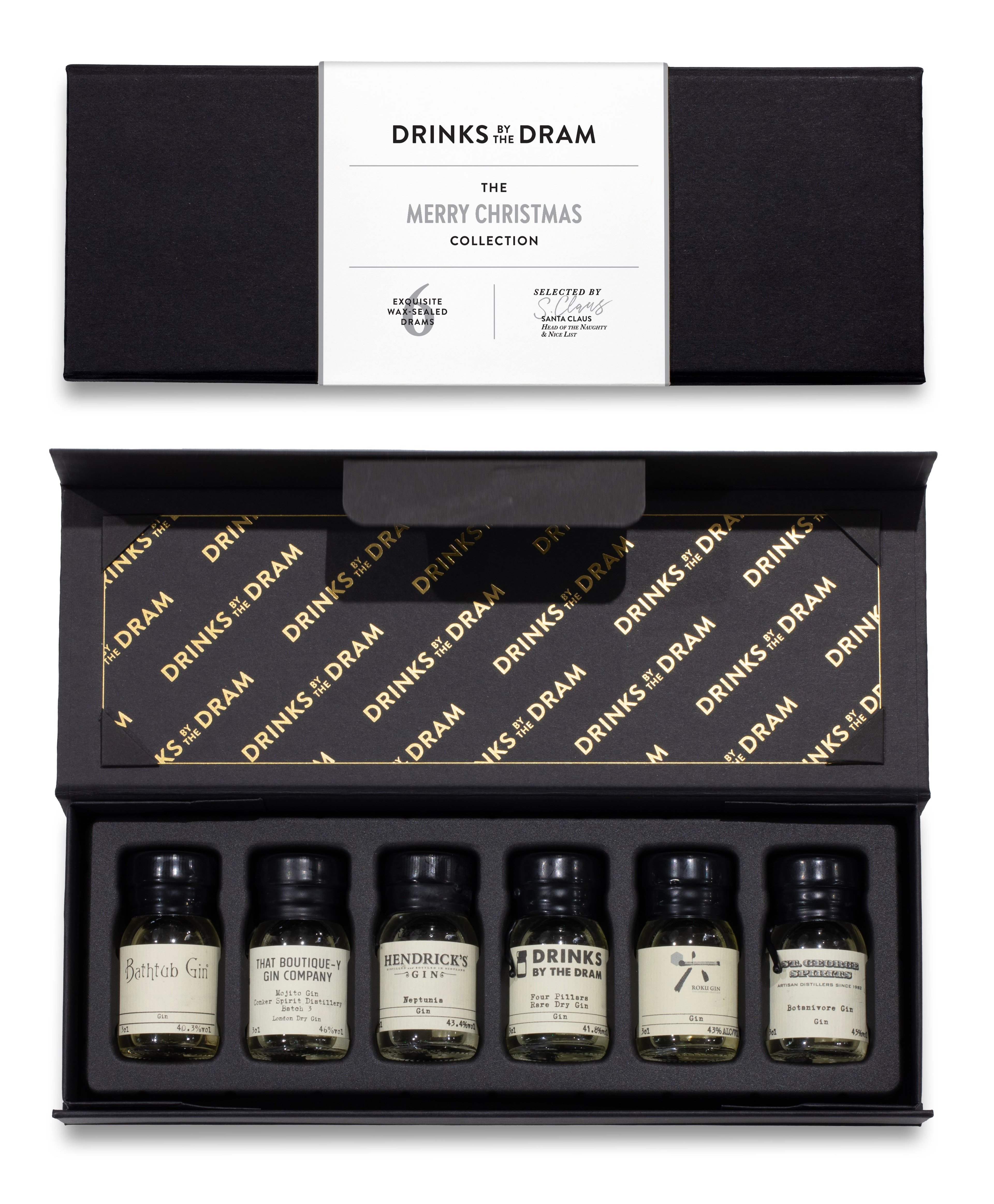 Merry Christmas Gin Tasting Set (Black) 18cl