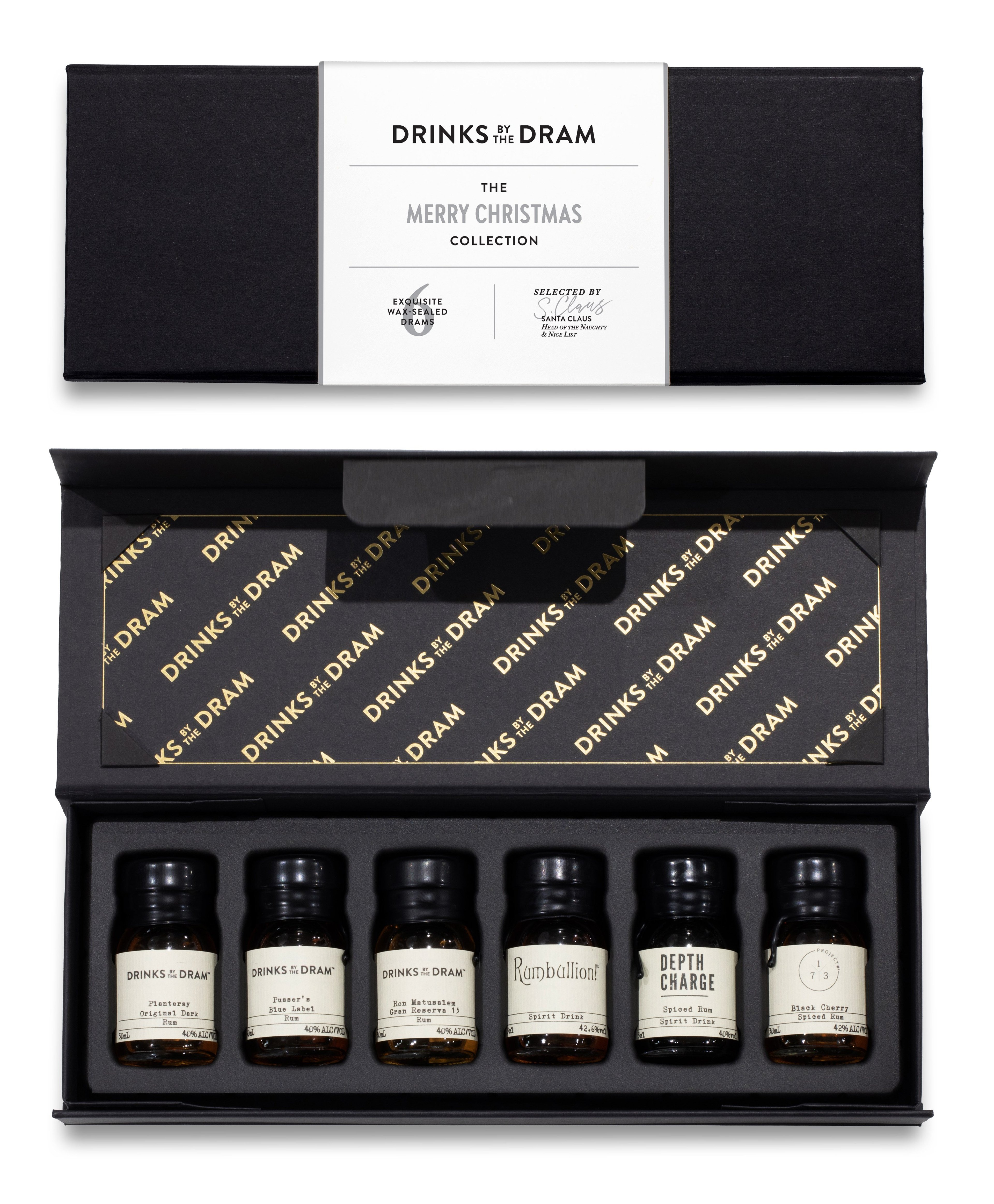 Merry Christmas Rum Tasting Set (Black) 18cl