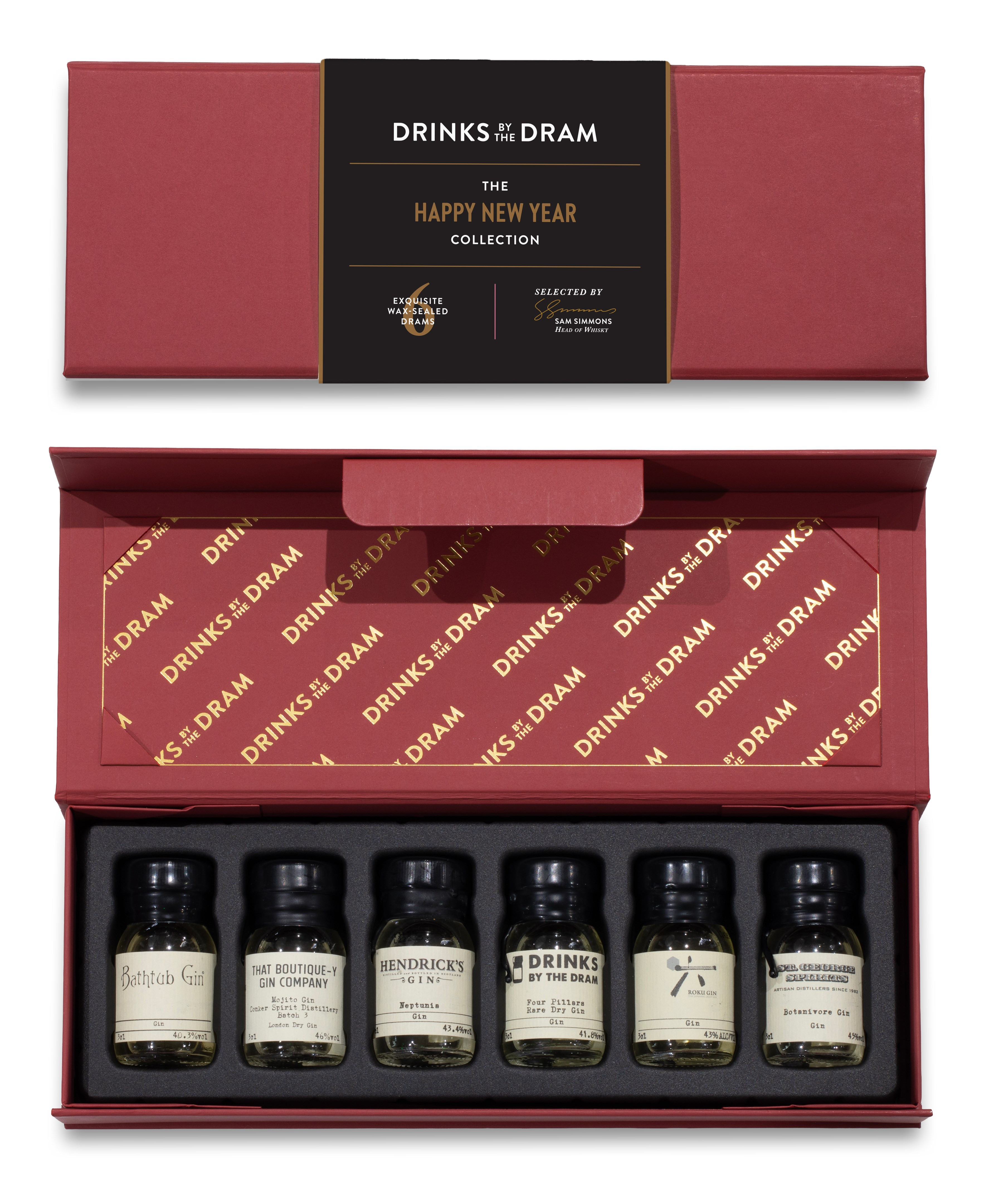 Happy New Year Gin Tasting Set (Red) 18cl