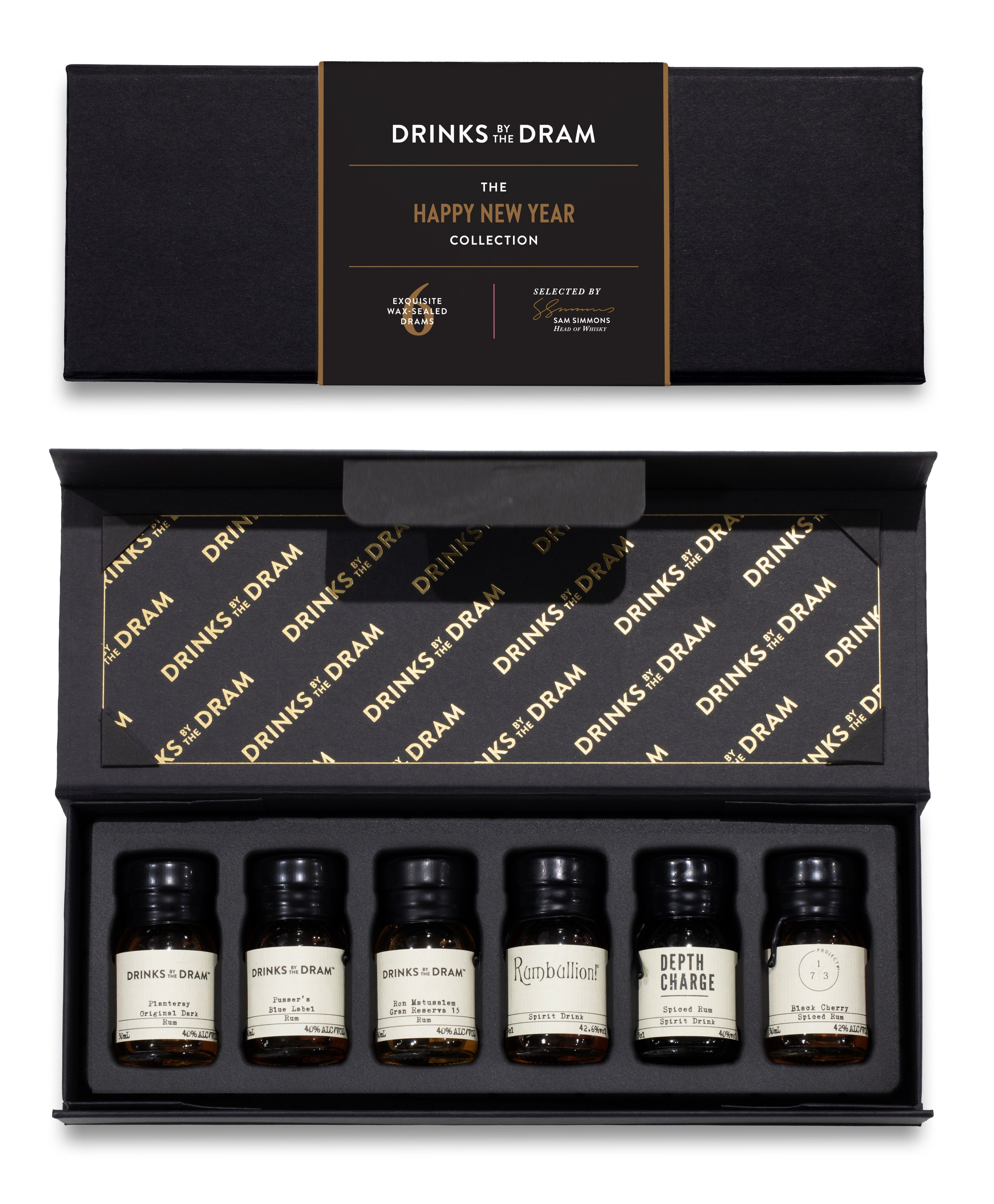Happy New Year Rum Tasting Set (Black) 18cl