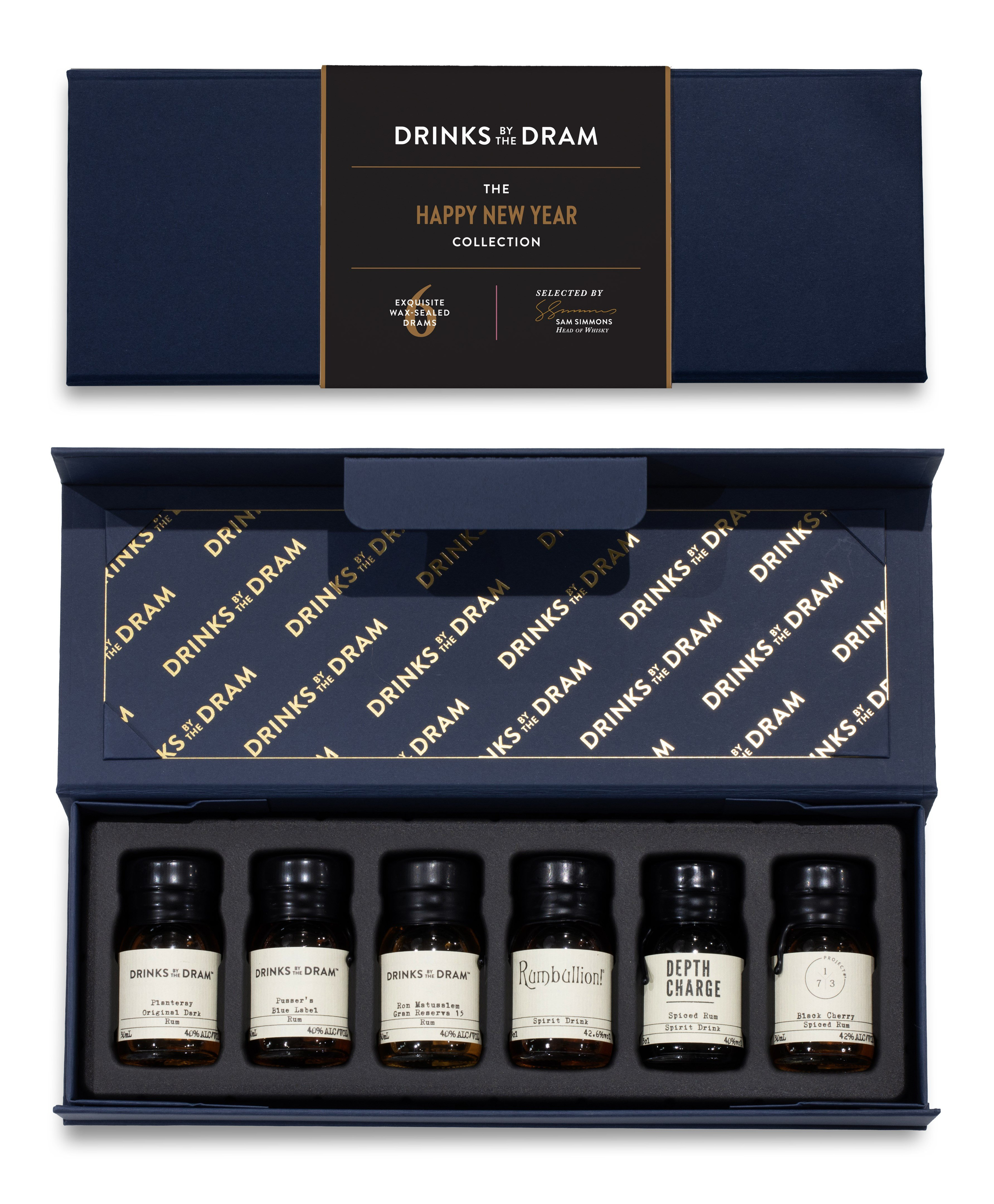 Happy New Year Rum Tasting Set (Blue) 18cl