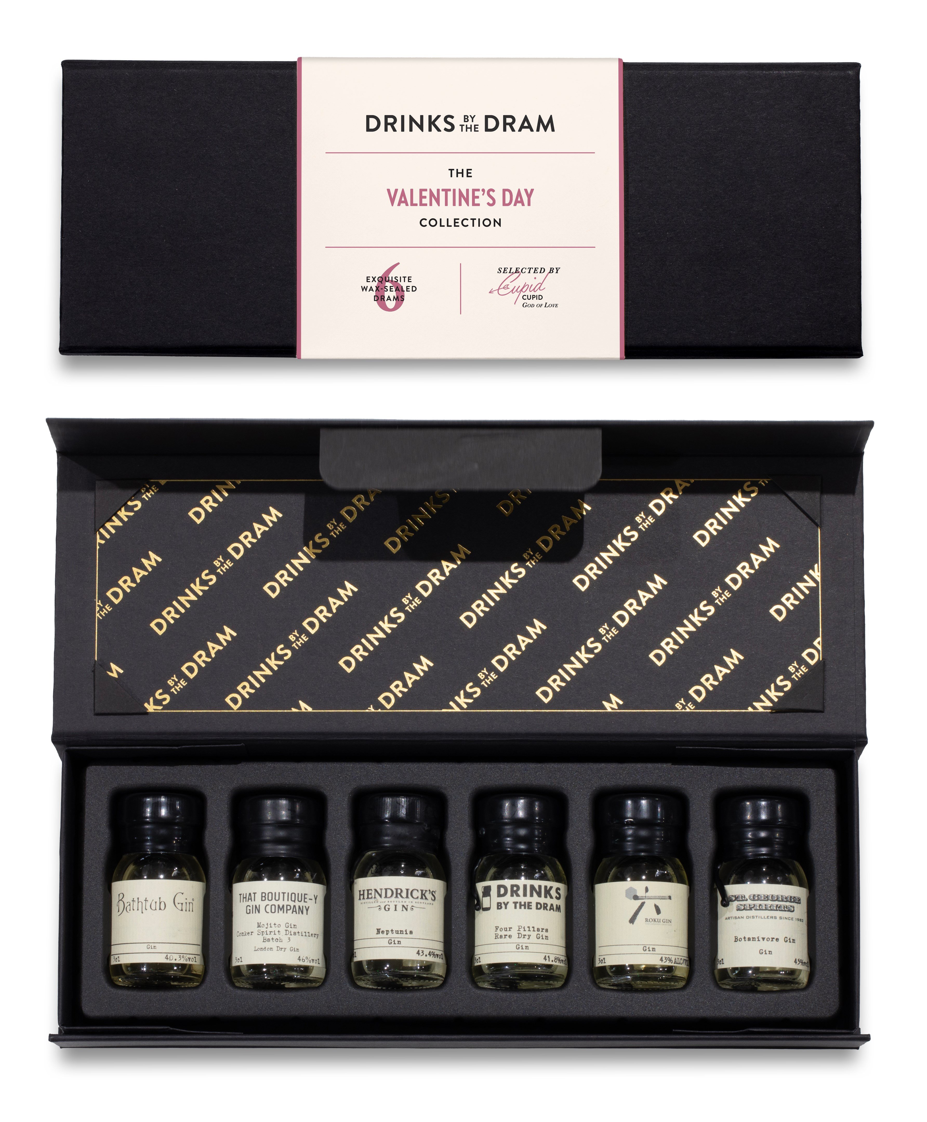 Valentines Gin Tasting Set (Black) 18cl