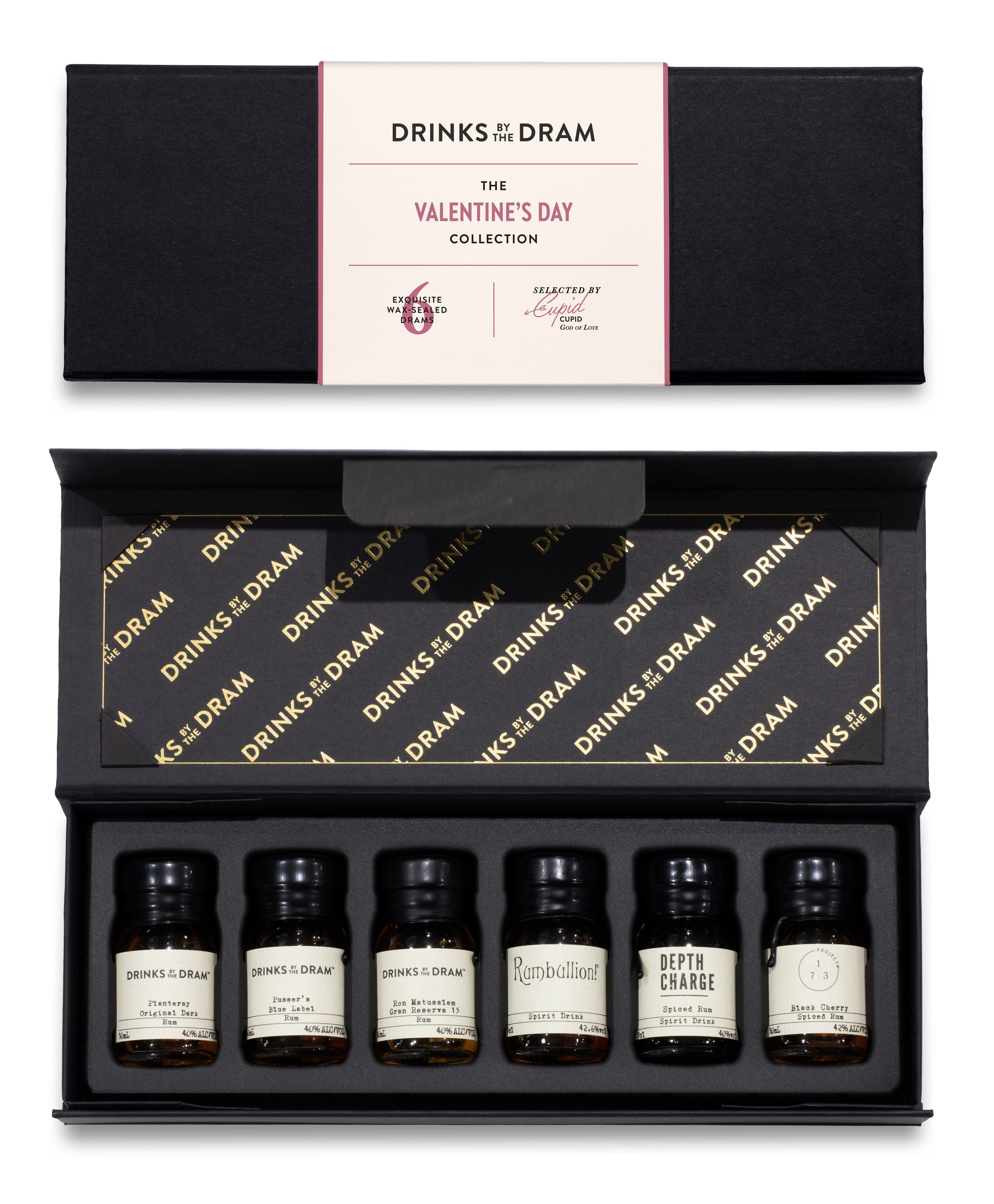 Valentines Rum Tasting Set (Black) 18cl