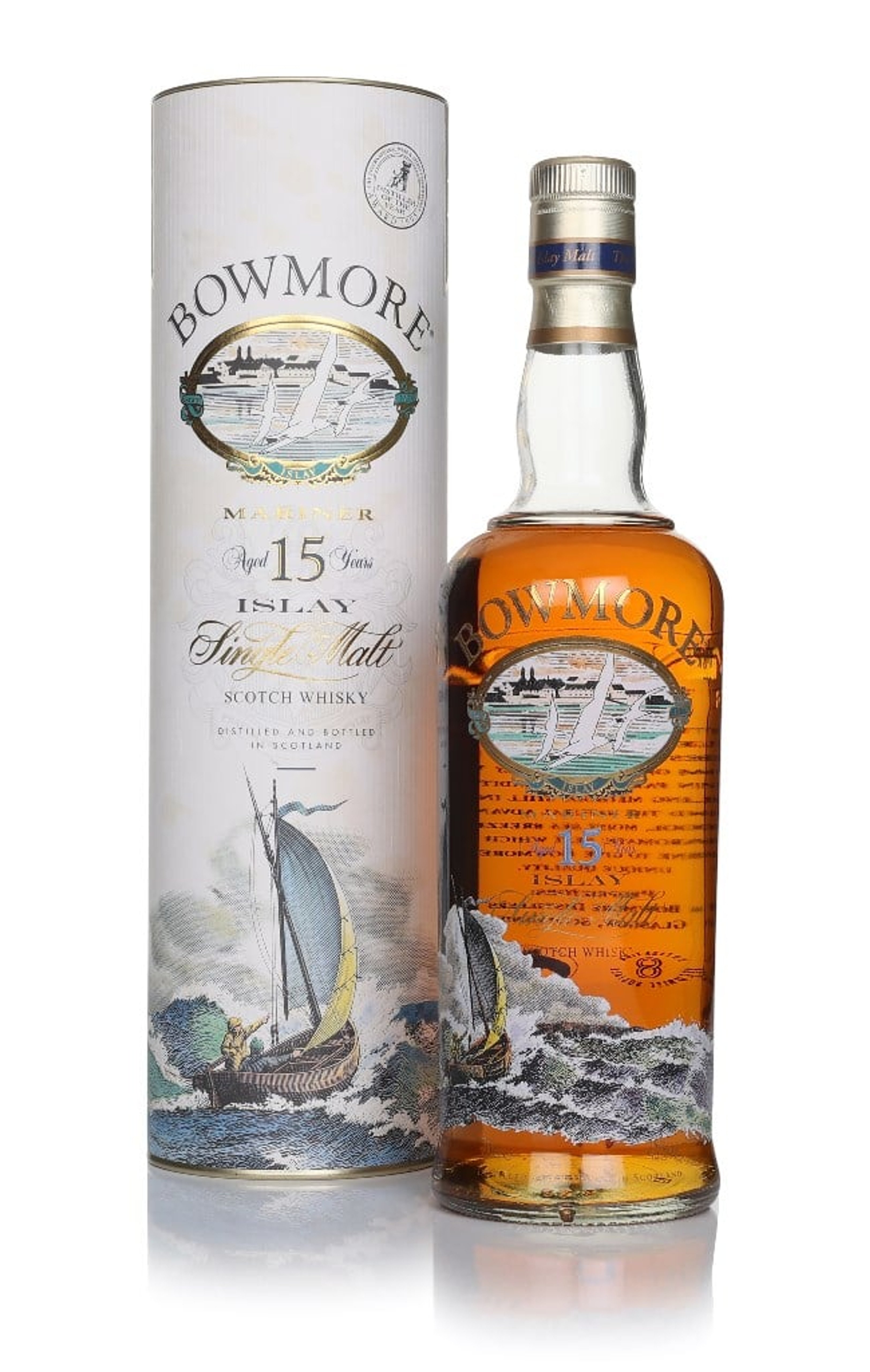 Bowmore 15 Year Old Mariner - 1990s (Screen Printed Label) 70cl