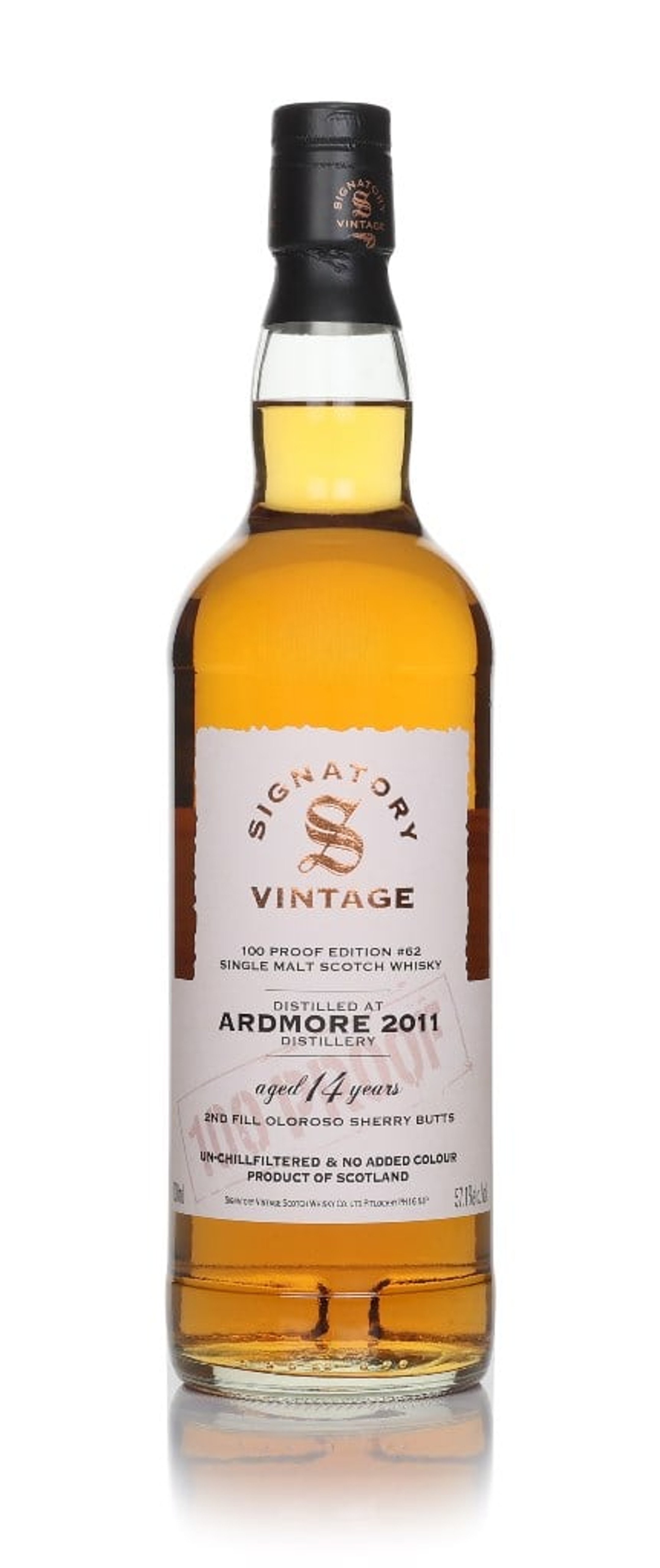 Ardmore 14 Year Old 2011 - 100 Proof Edition #62 (Signatory) 70cl