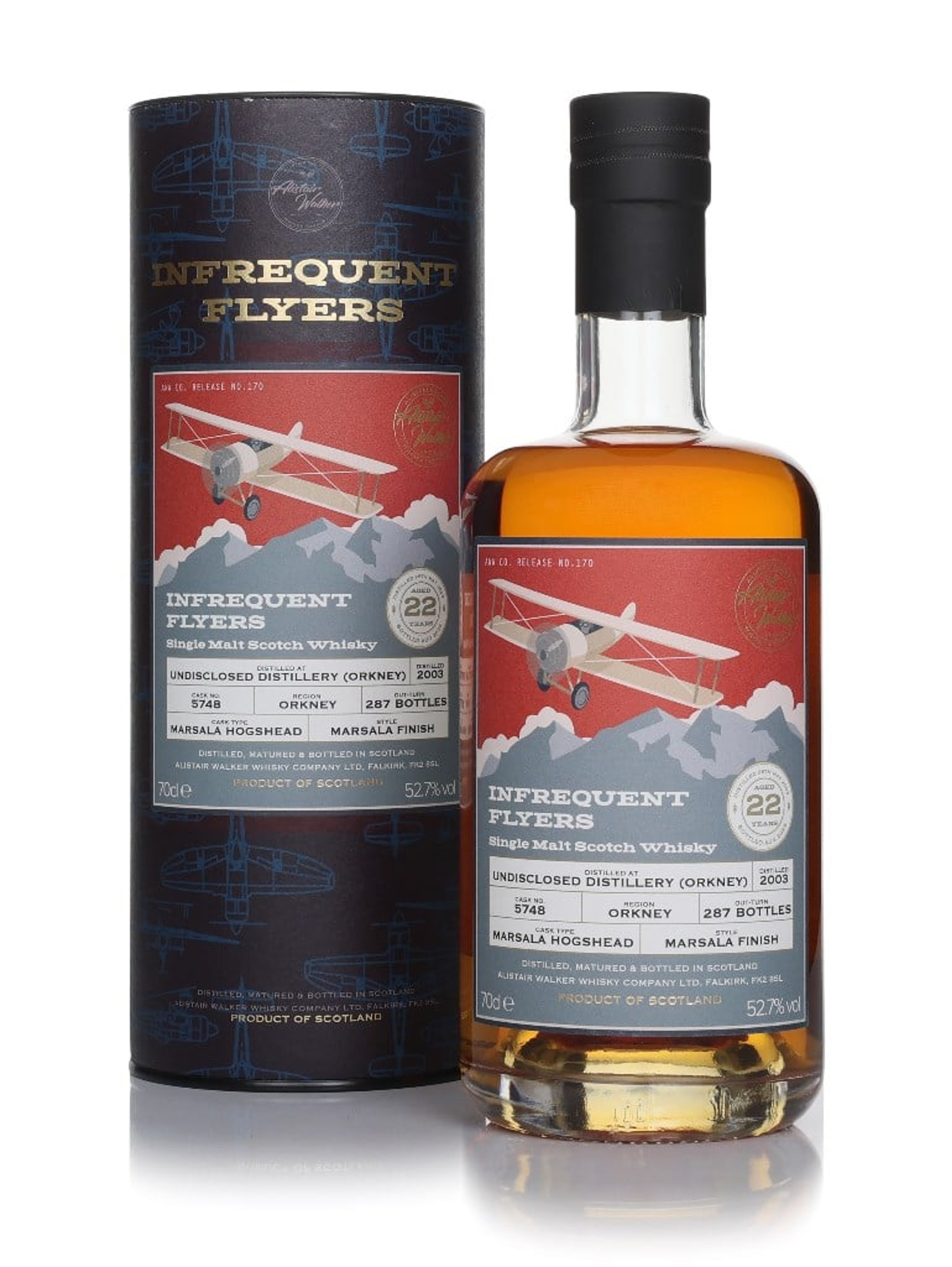 Undisclosed Orkney 22 Year Old 2003 (cask 5748) - Infrequent Flyers (Alistair Walker) 70cl