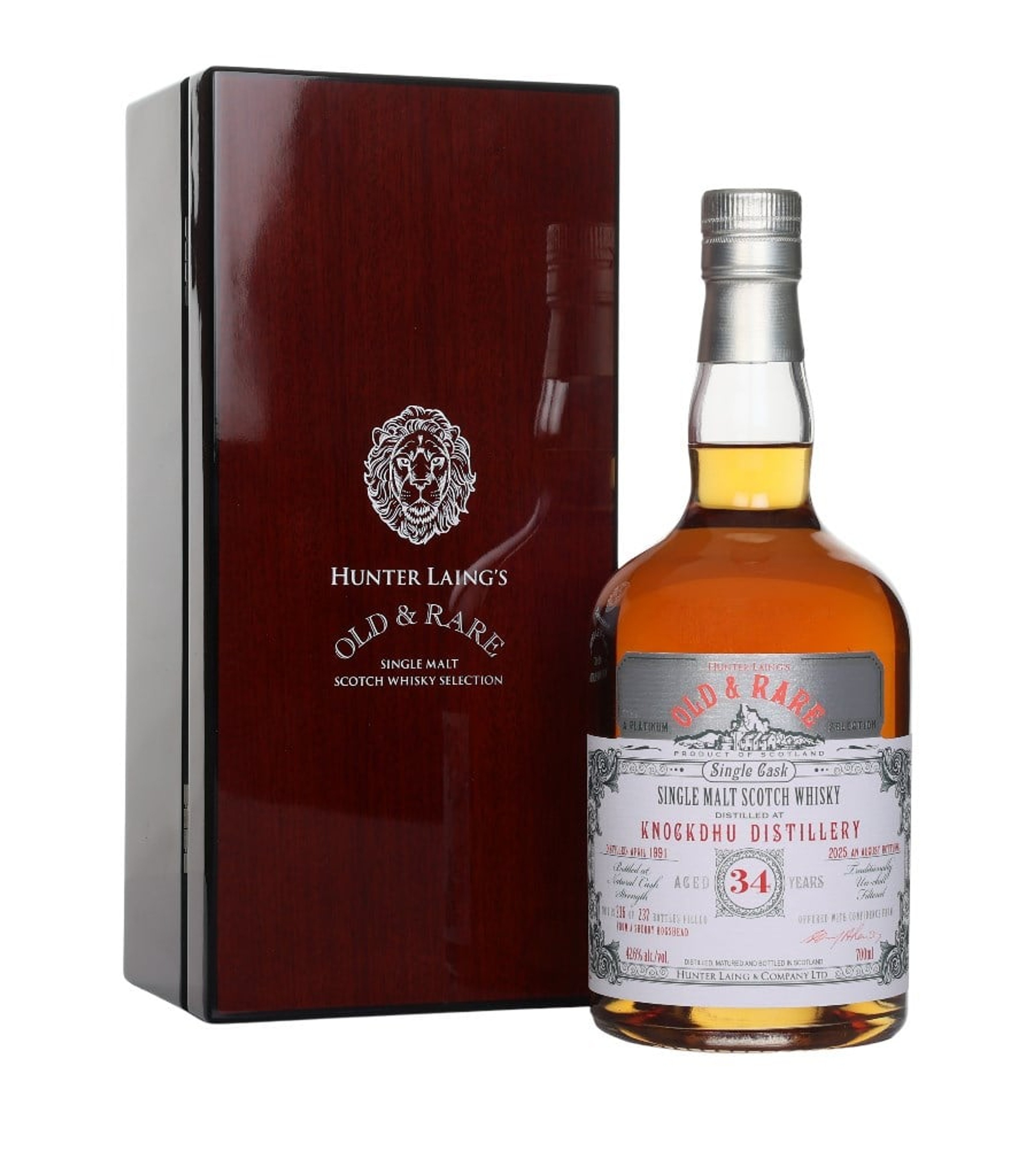 Knockdhu 34 Year Old 1991 - Old & Rare Platinum (Hunter Laing) 70cl