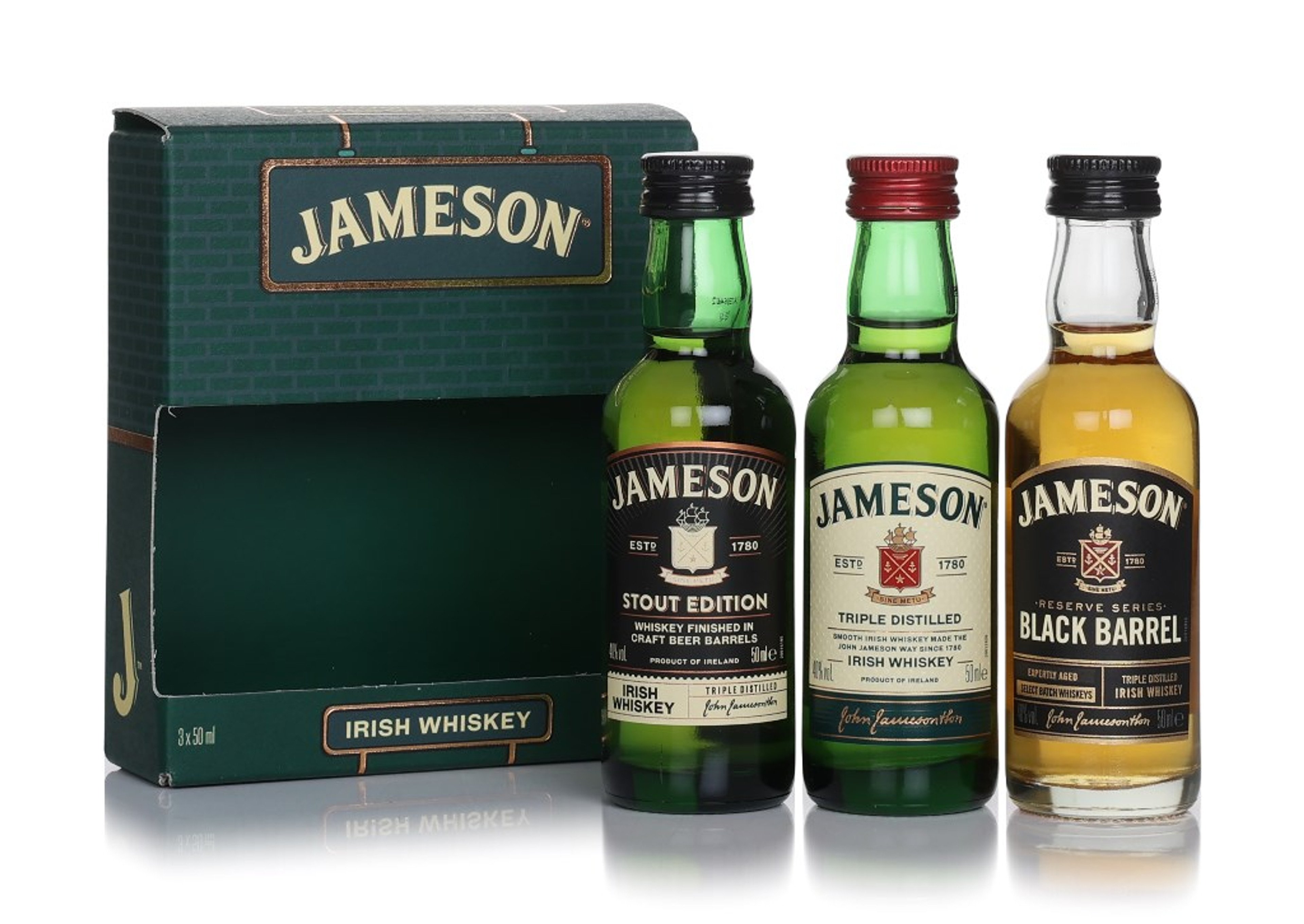 Jameson Irish Whiskey Miniature Trio Gift Set (3 x 50ml) 15cl