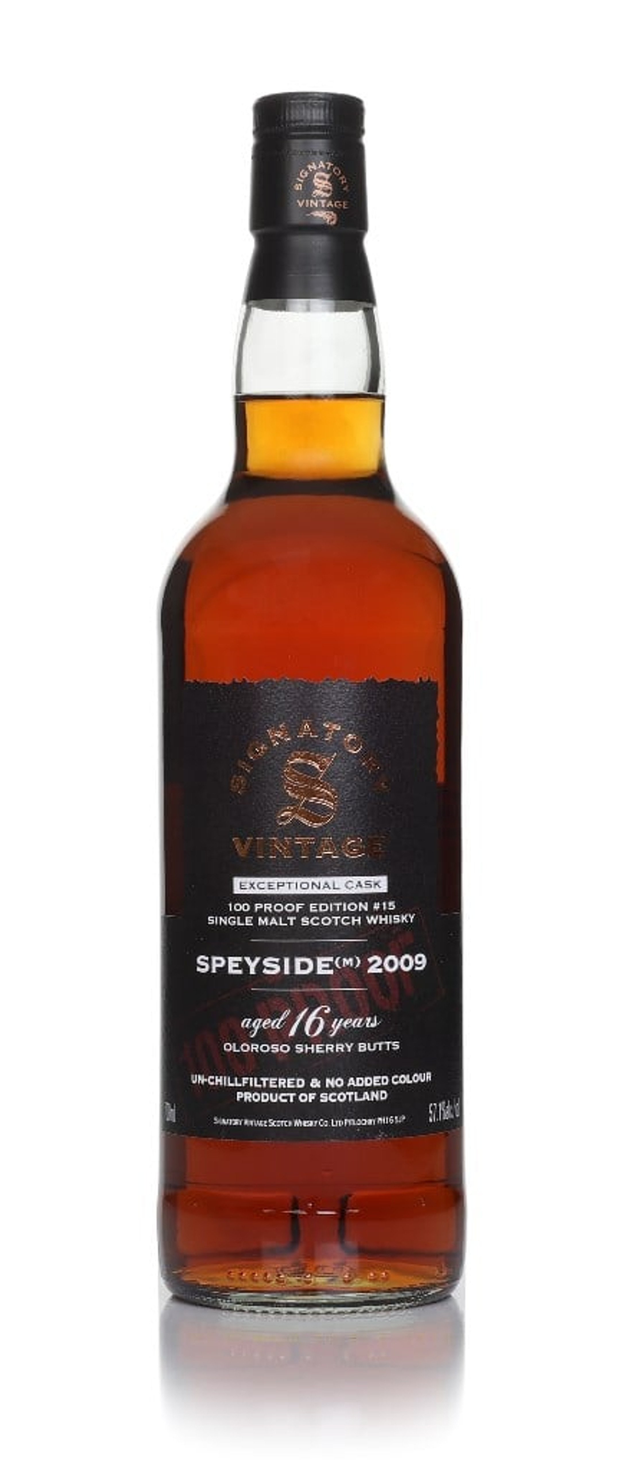 Speyside (M) 16 Year Old 2009 Exceptional Cask - 100 Proof Edition #15 (Signatory) 70cl