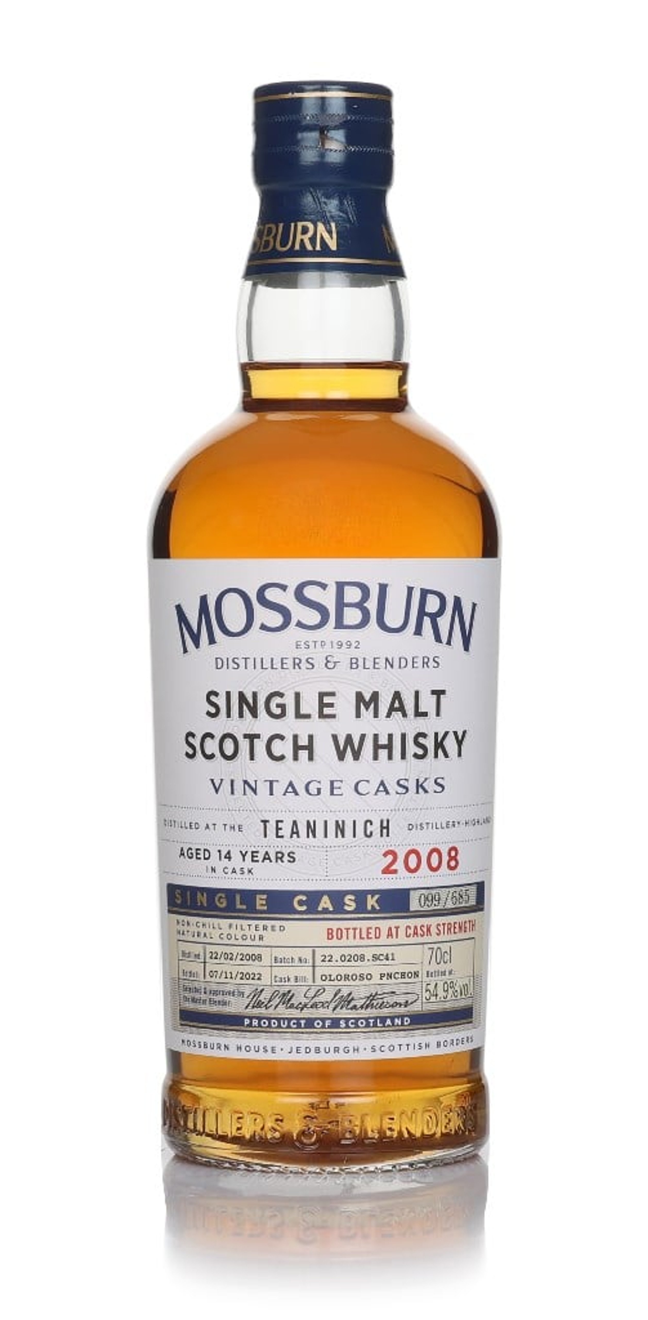 Teaninich 14 Year Old 2008 Vintage Casks (Mossburn) 70cl