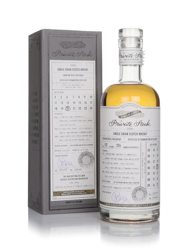 Dumbarton 20 Year Old 2000 - Douglas Laing Private Stock 70cl