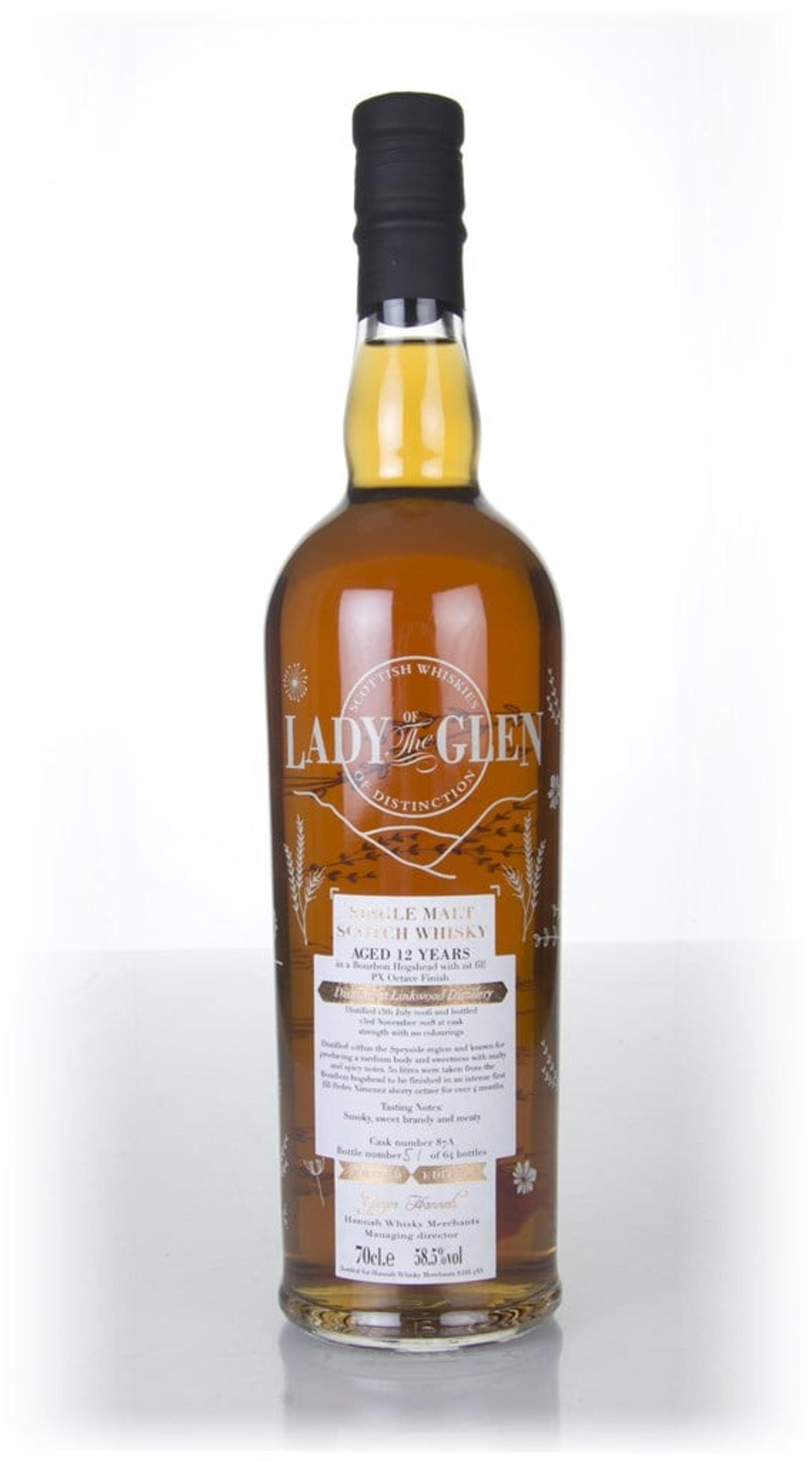 Linkwood 12 Year Old 2006 (cask 87A) - Lady of the Glen (Hannah Whisky Merchants) 70cl