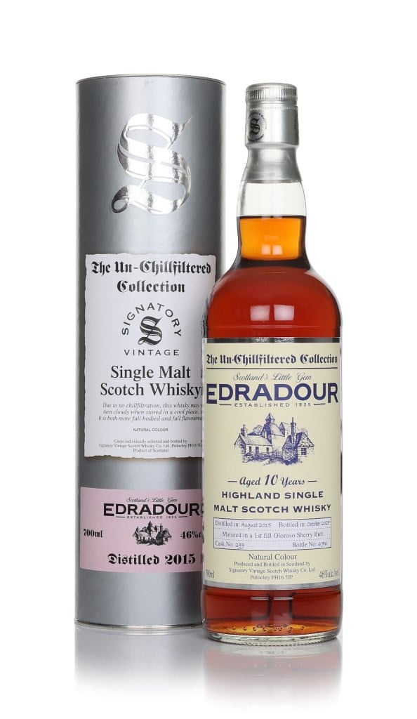 Edradour 10 Year Old 2015 (cask 299) - Un-Chillfiltered Collection (Signatory) 70cl