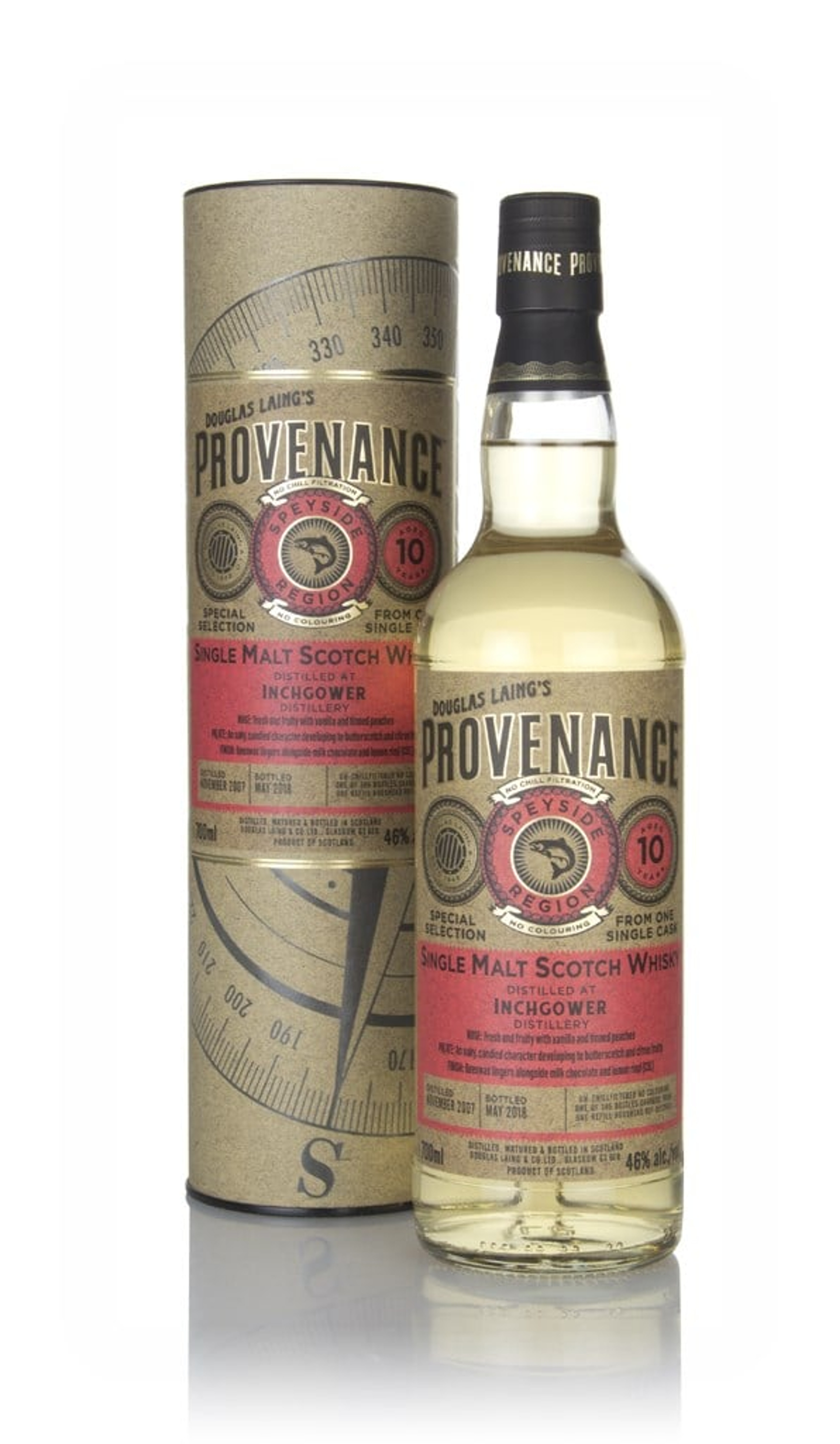 Inchgower 10 Year Old 2007 (cask 12602) - Provenance (Douglas Laing) 70cl