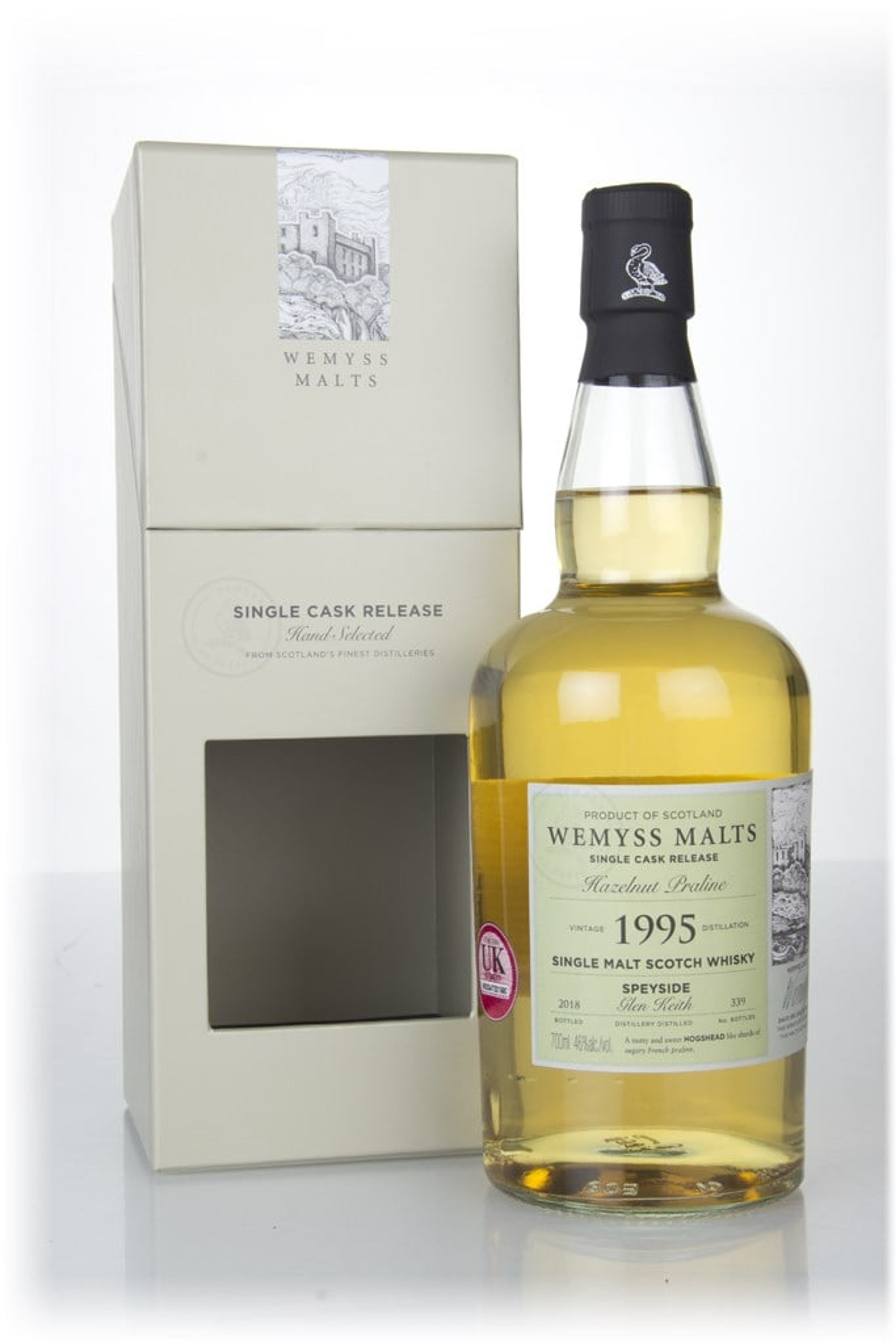 Hazelnut Praline 1995 (bottled 2018) - Wemyss Malts (Glen Keith) 70cl