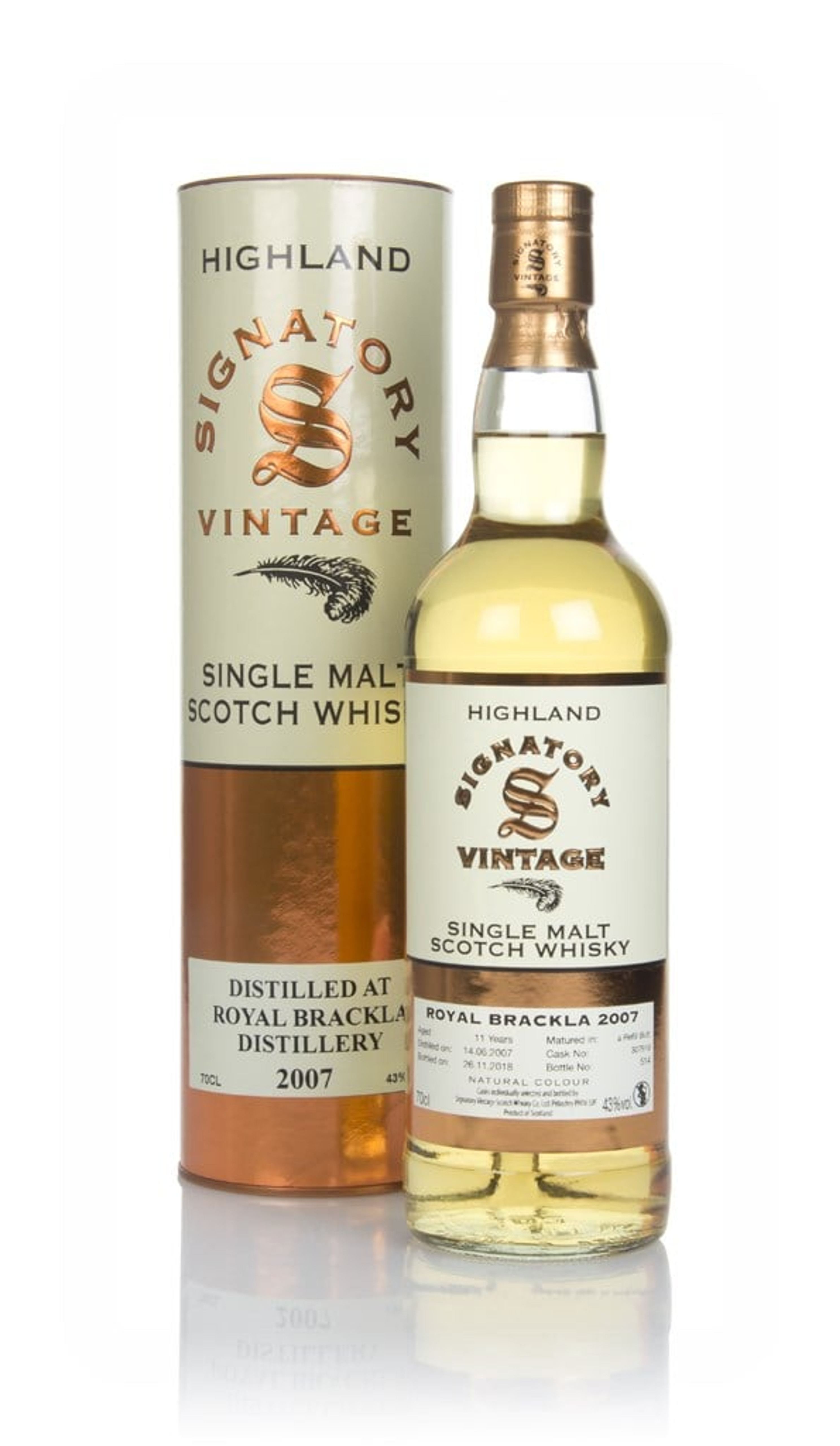 Royal Brackla 11 Year Old 2007 (cask 307918) - Signatory 70cl