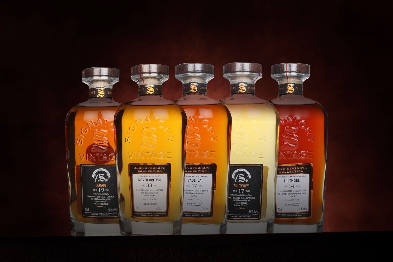 *COMPETITION* Signatory Cask Strength Whisky Collection (5) Ticket 70cl