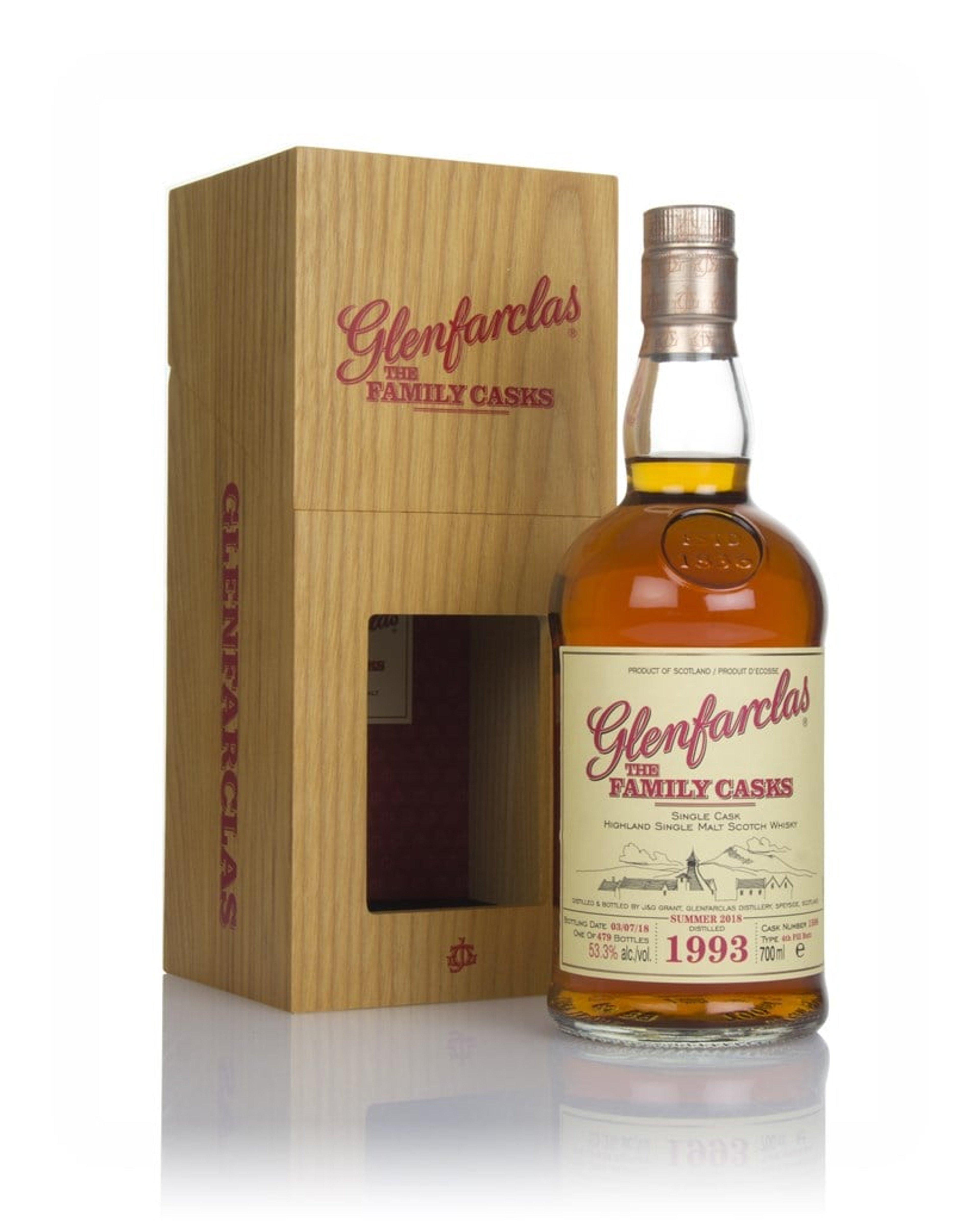 Glenfarclas 1993 (cask 1598) Family Cask Summer 2018 Release 70cl