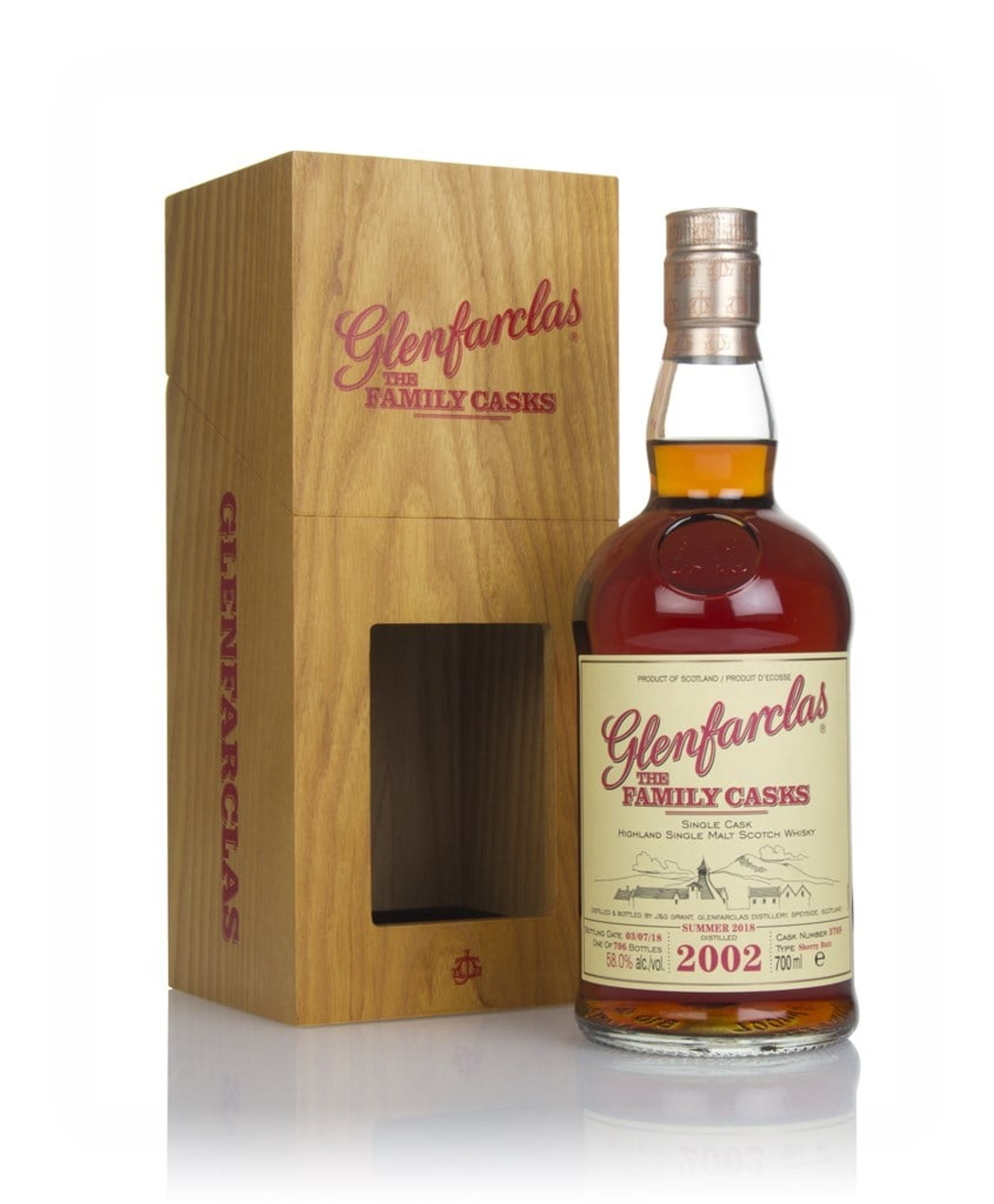 Glenfarclas 2002 (cask 3769) Family Cask Summer 2018 Release 70cl