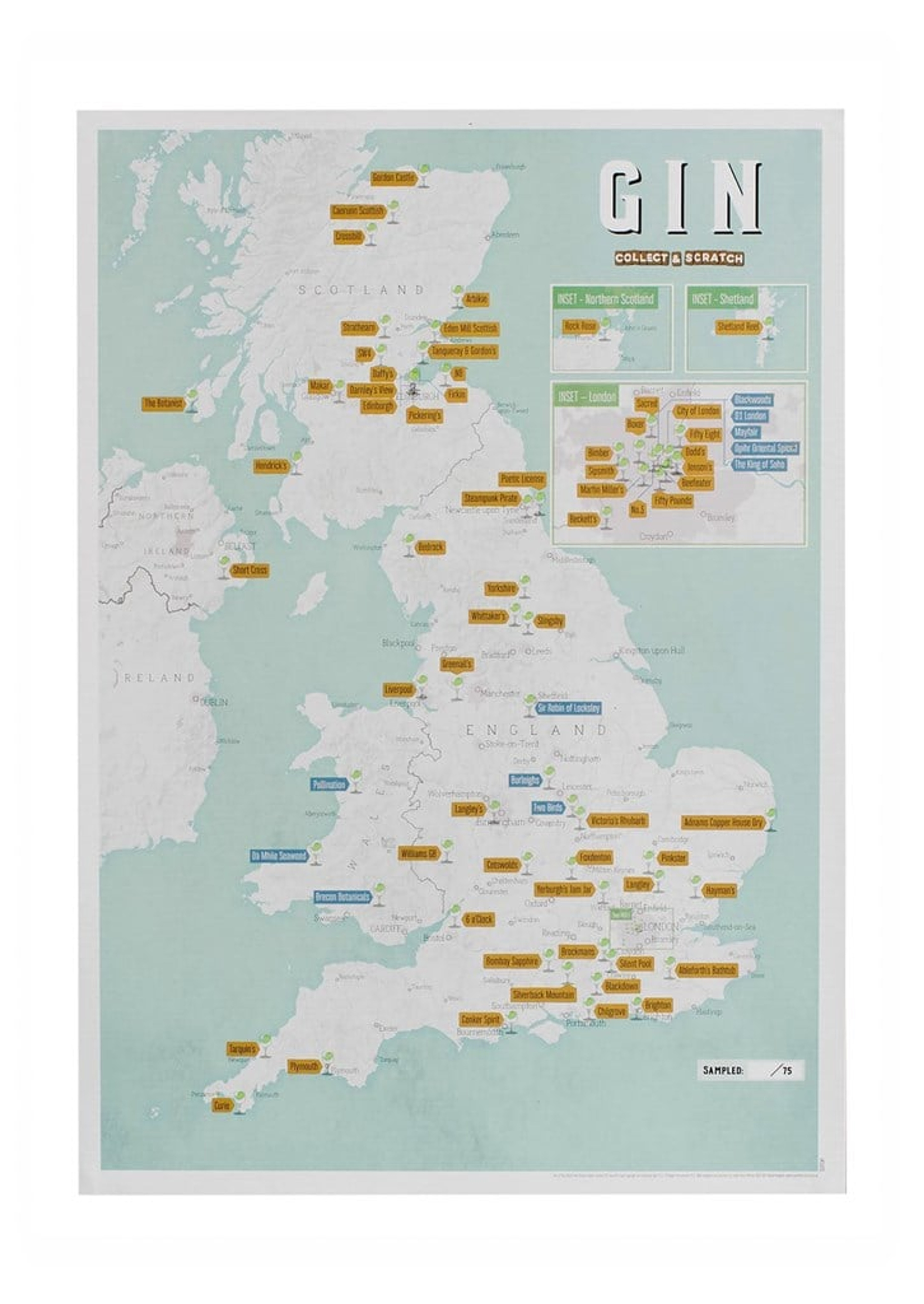 Gin Collect & Scratch Map