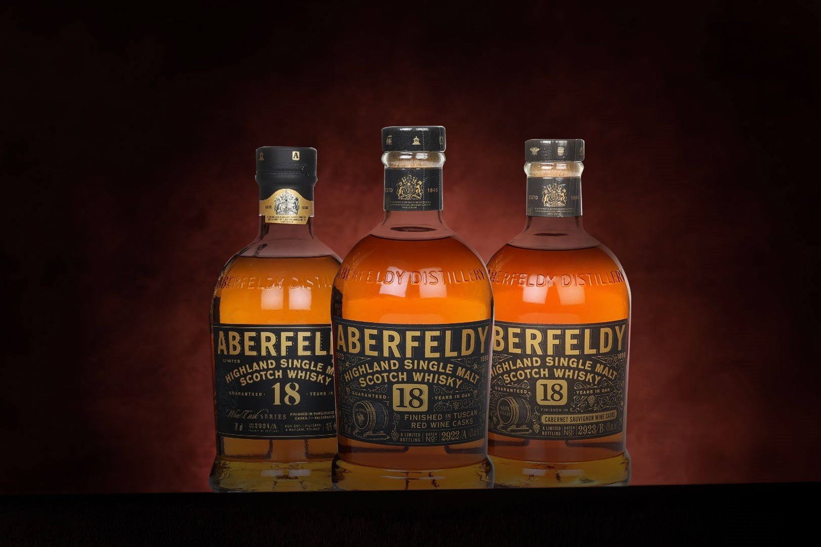 *COMPETITION* Aberfeldy 18 Year Old Wine Collection Trio (3) Ticket 70cl