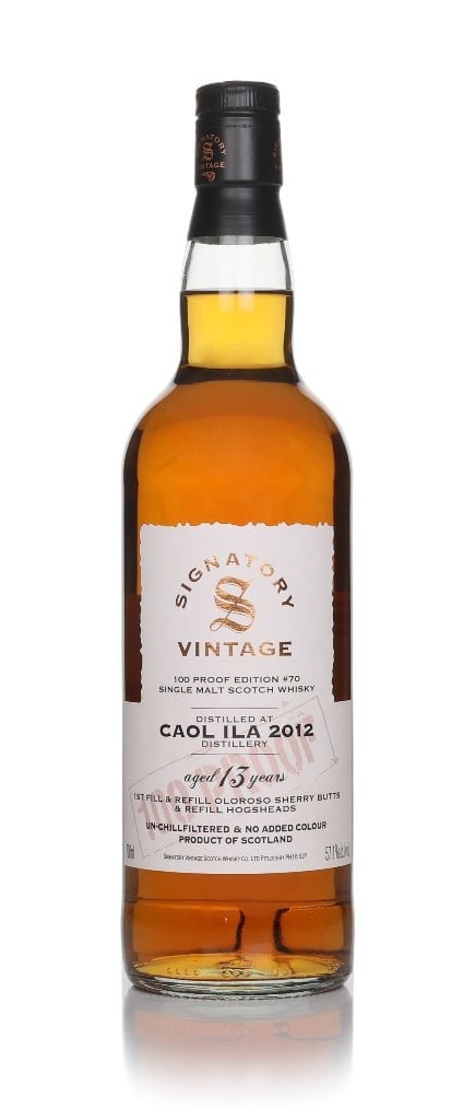 Caol Ila 13 Year Old 2012 - 100 Proof Edition #70 (Signatory) 70cl
