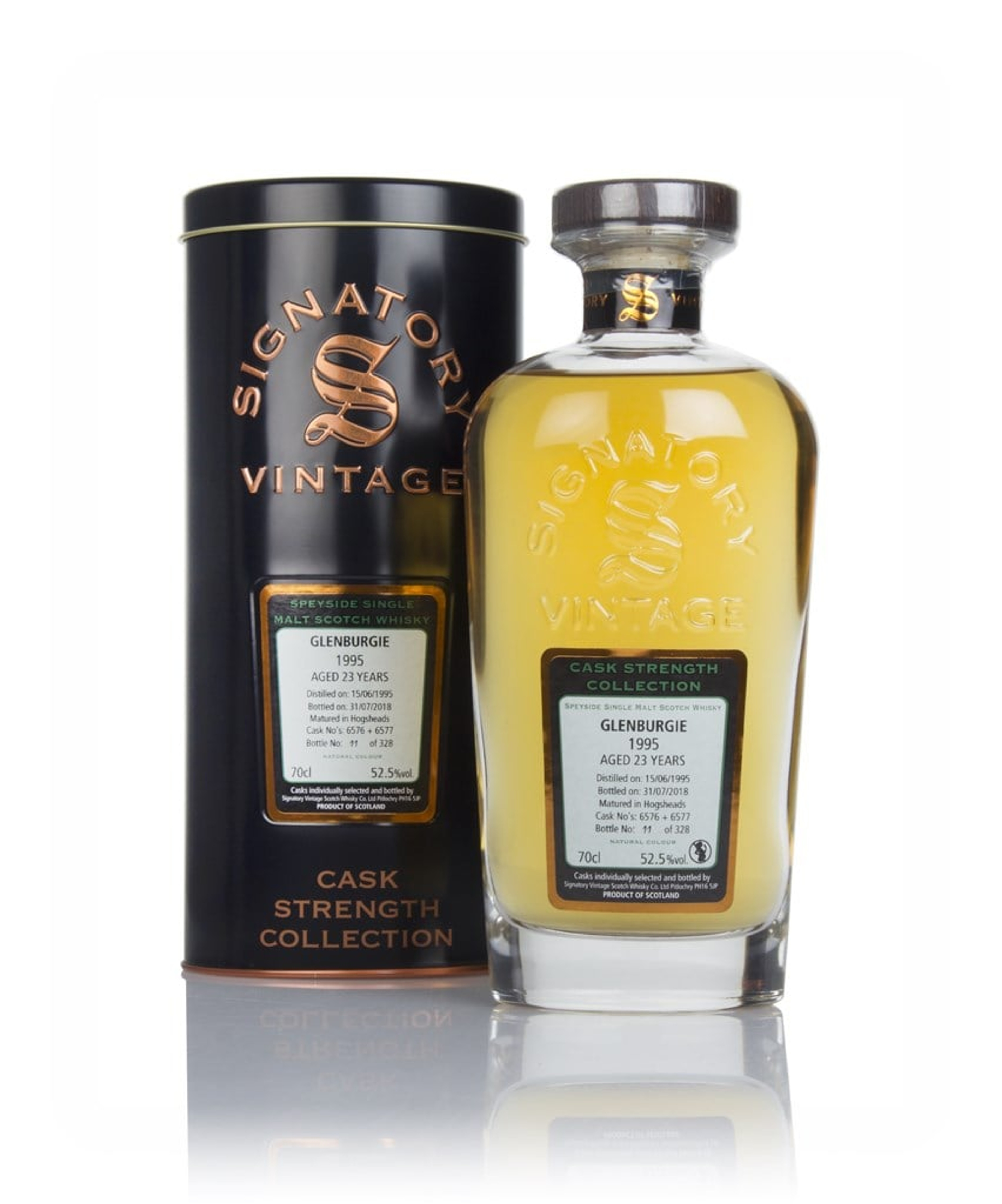 Glenburgie 23 Year Old 1995 (casks 6576 & 6577) - Cask Strength Collection (Signatory) 70cl