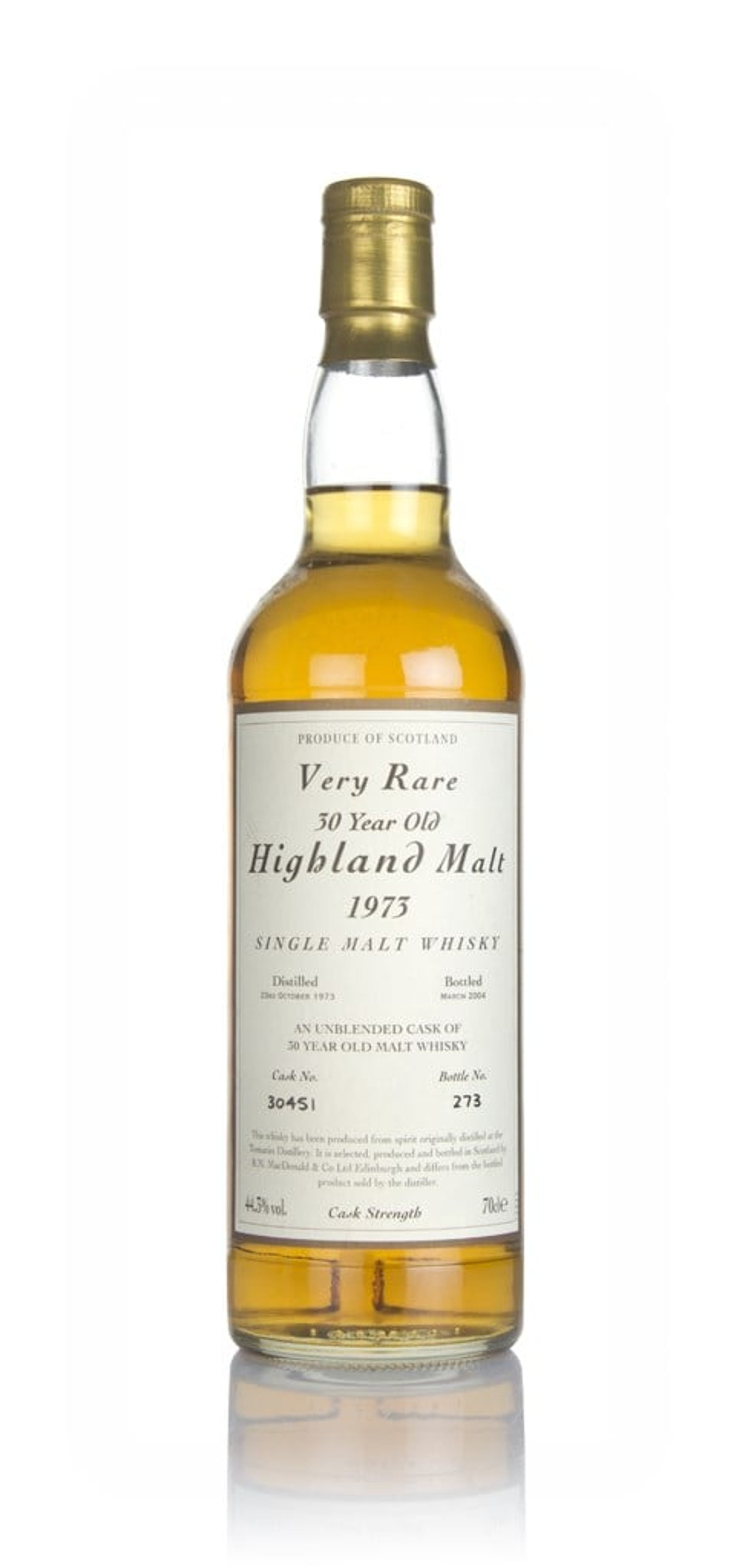 Tomatin 30 Year Old 1973 (cask 30451) - Very Rare (R.N. MacDonald) 70cl