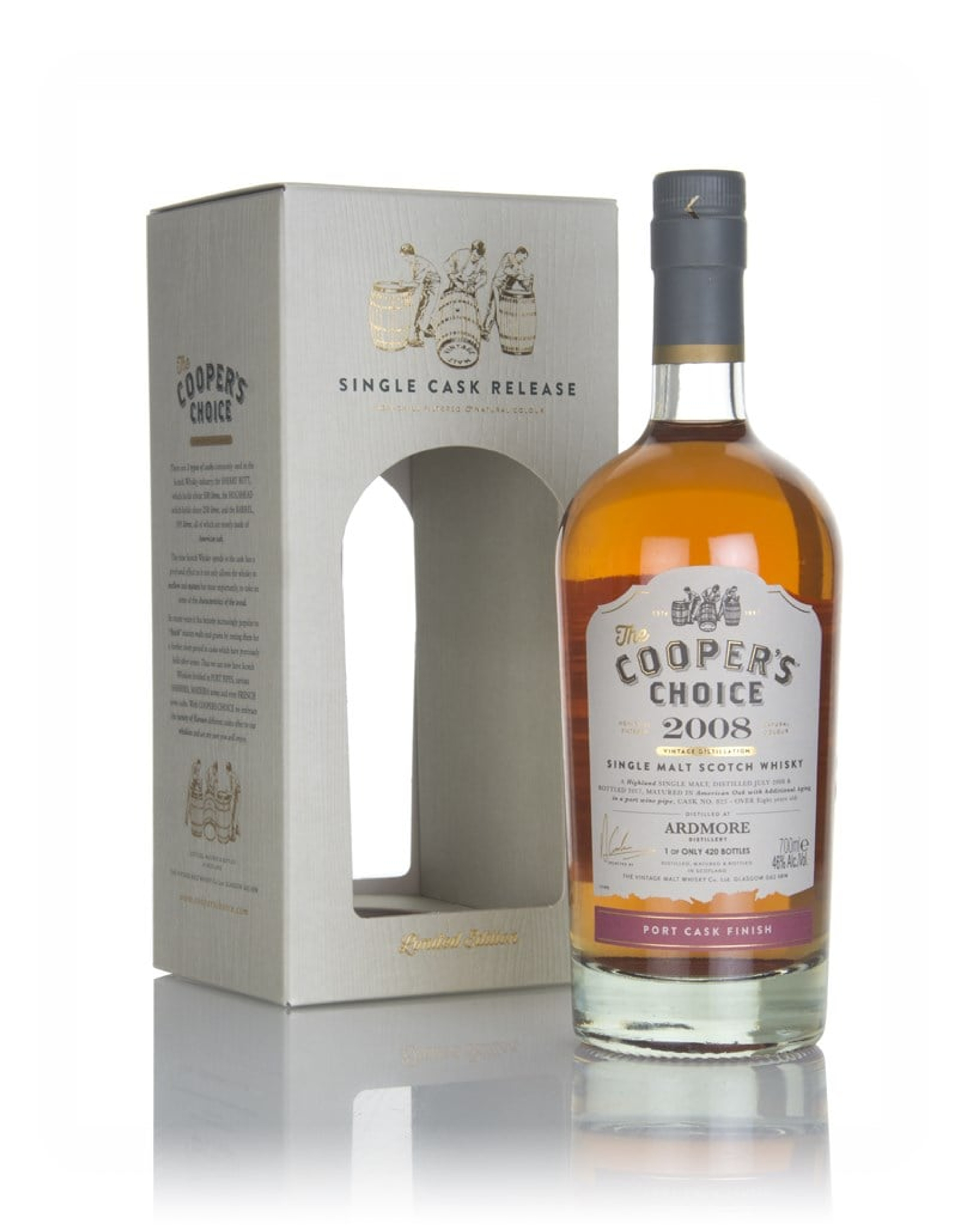 Ardmore 8 Year Old 2008 (cask 823) - The Cooper's Choice (The Vintage Malt Whisky Co.) 70cl