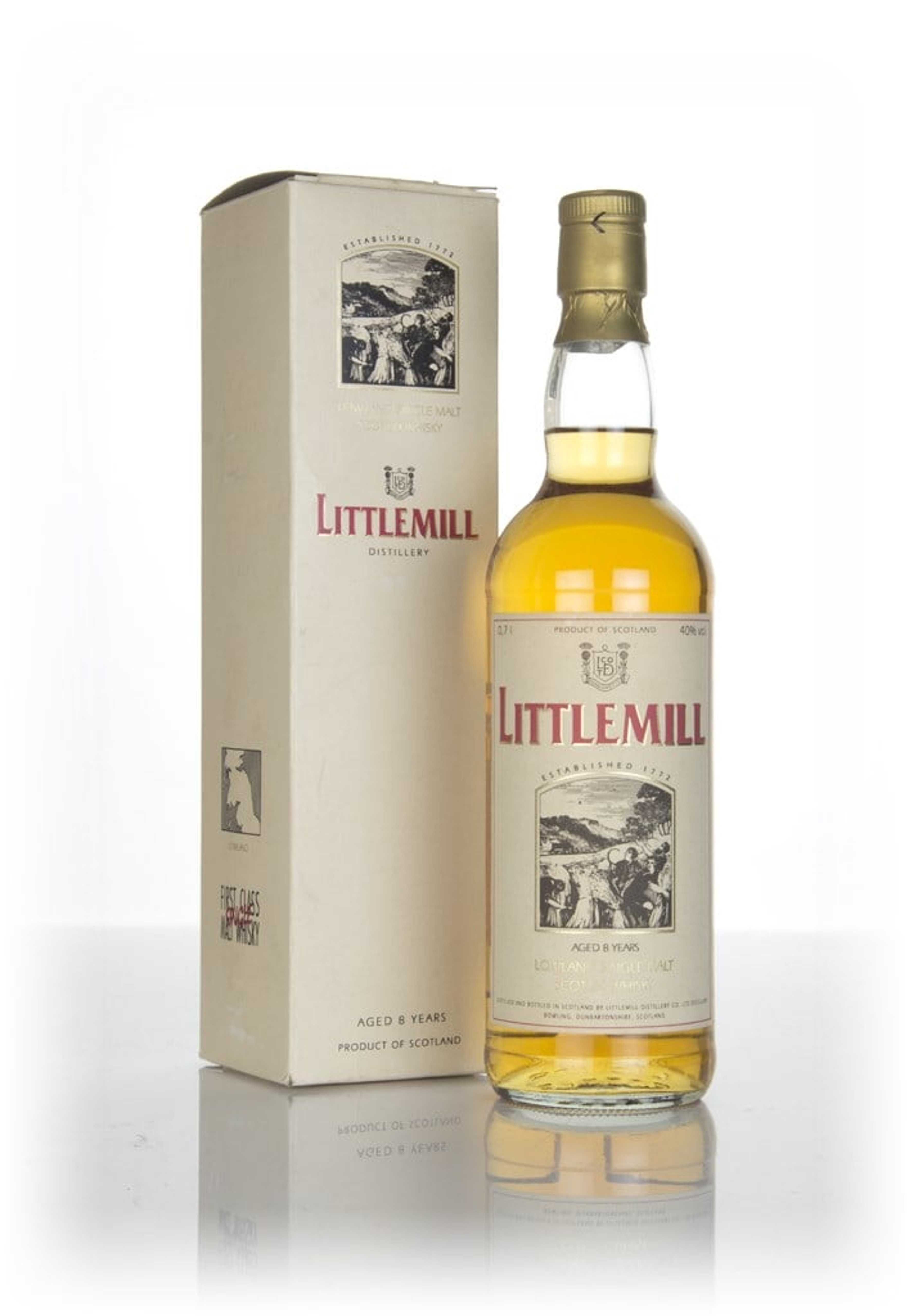 Littlemill 8 Year Old Tall Bottle 70cl