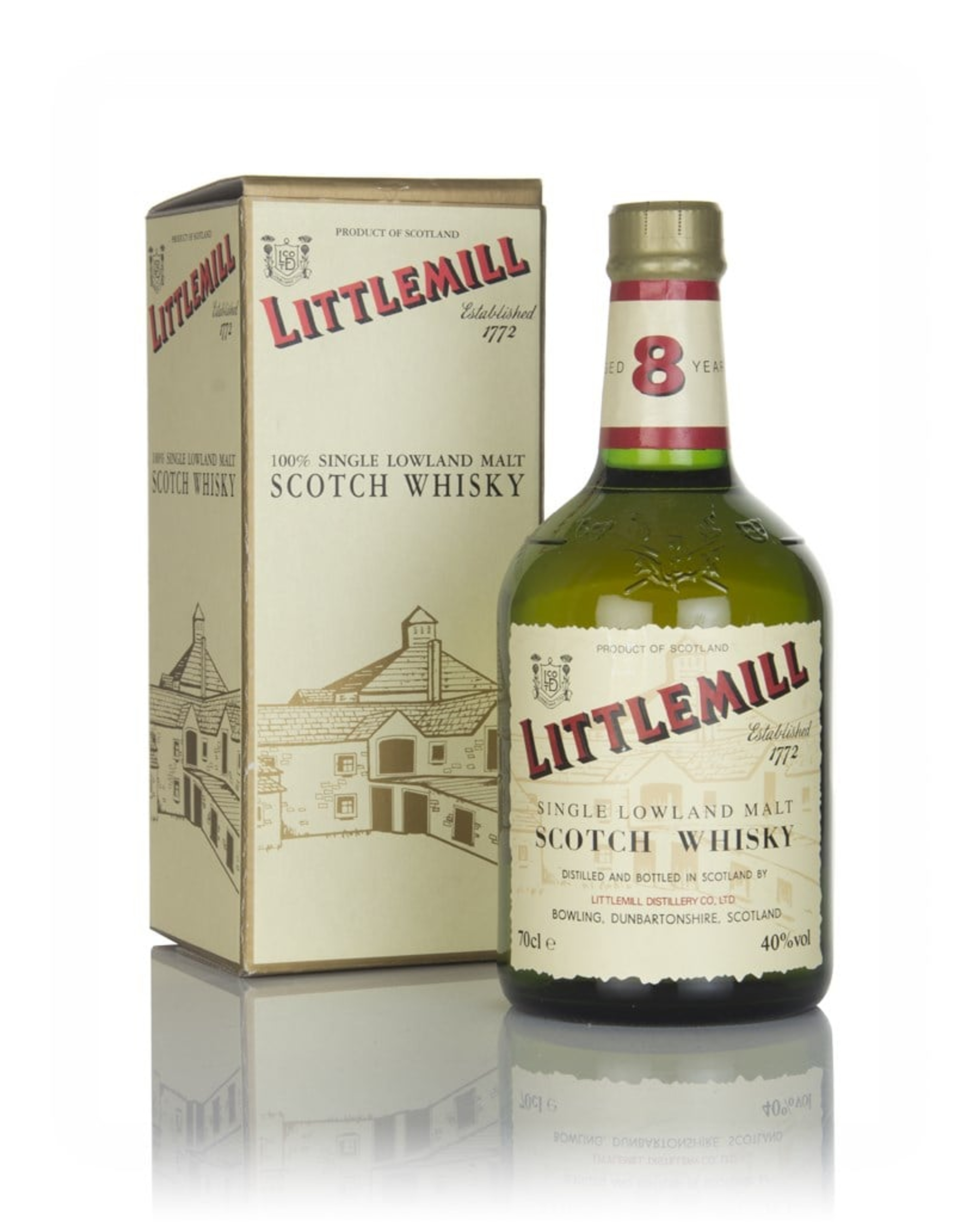 Littlemill 8 Year Old (Green Bottle) 70cl