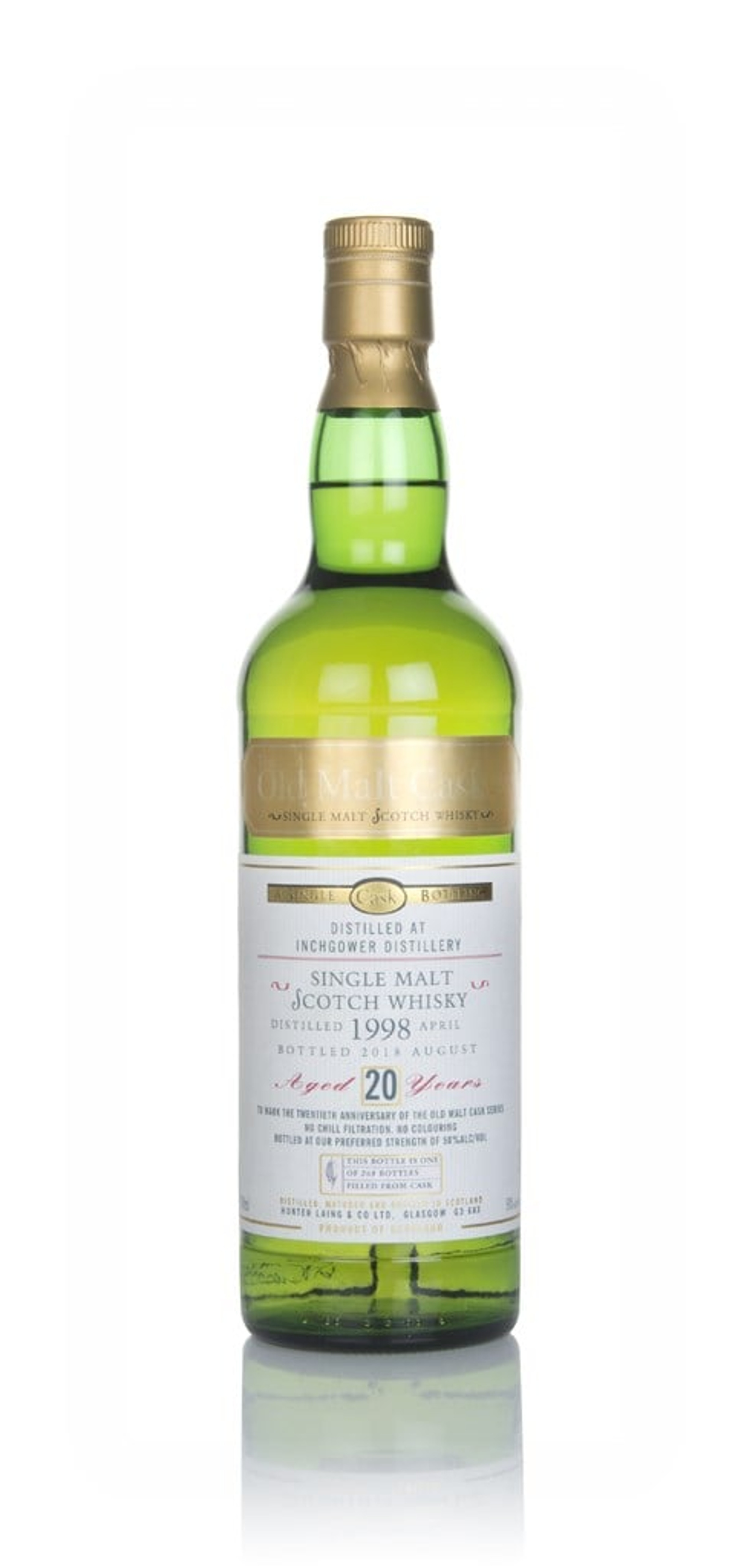 Inchgower 20 Year Old 1998 - Old Malt Cask (Hunter Laing) 70cl