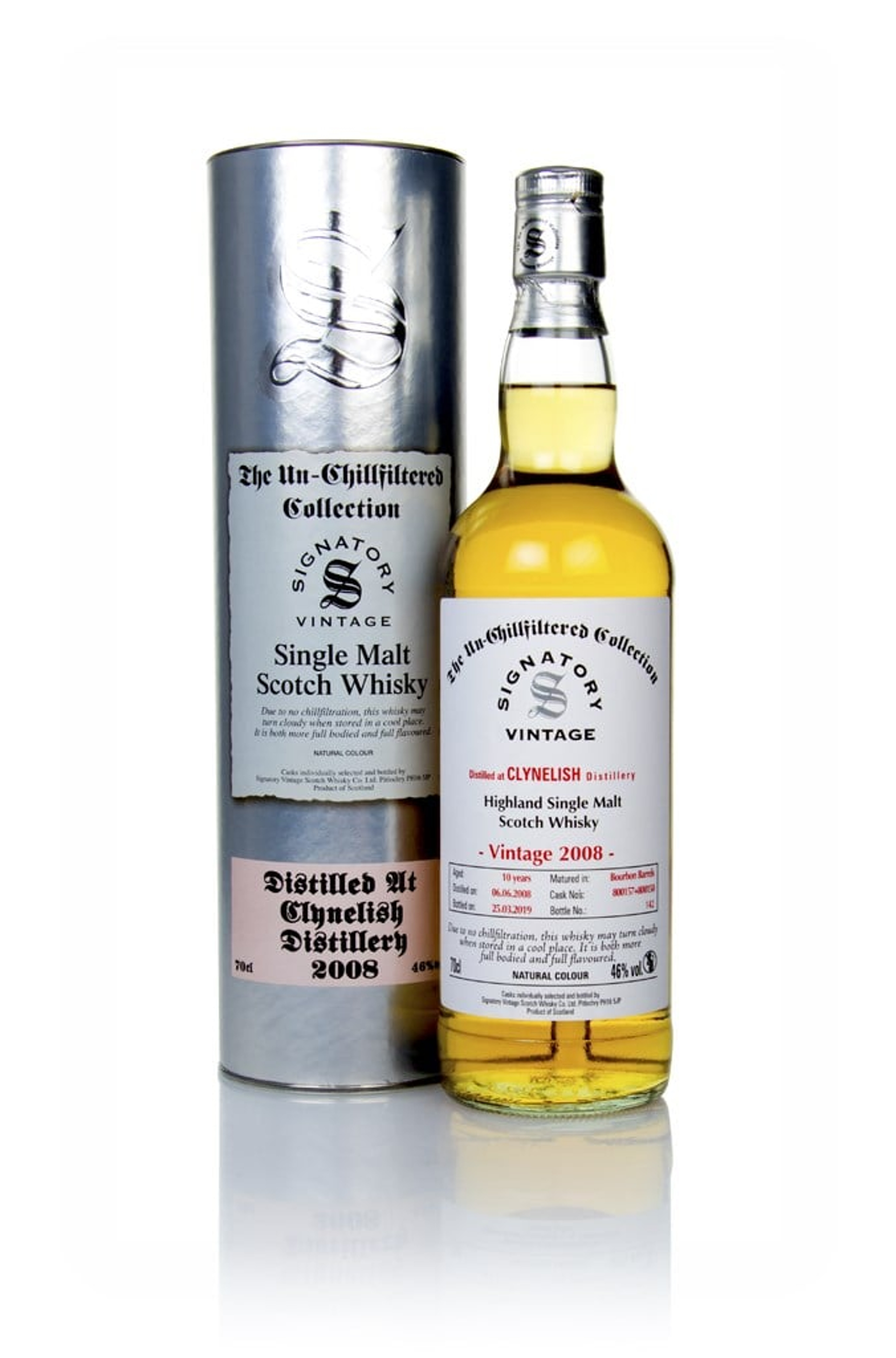 Clynelish 10 Year Old 2008 (cask 800128 & 800129) - Un-Chillfiltered Collection (Signatory) 70cl