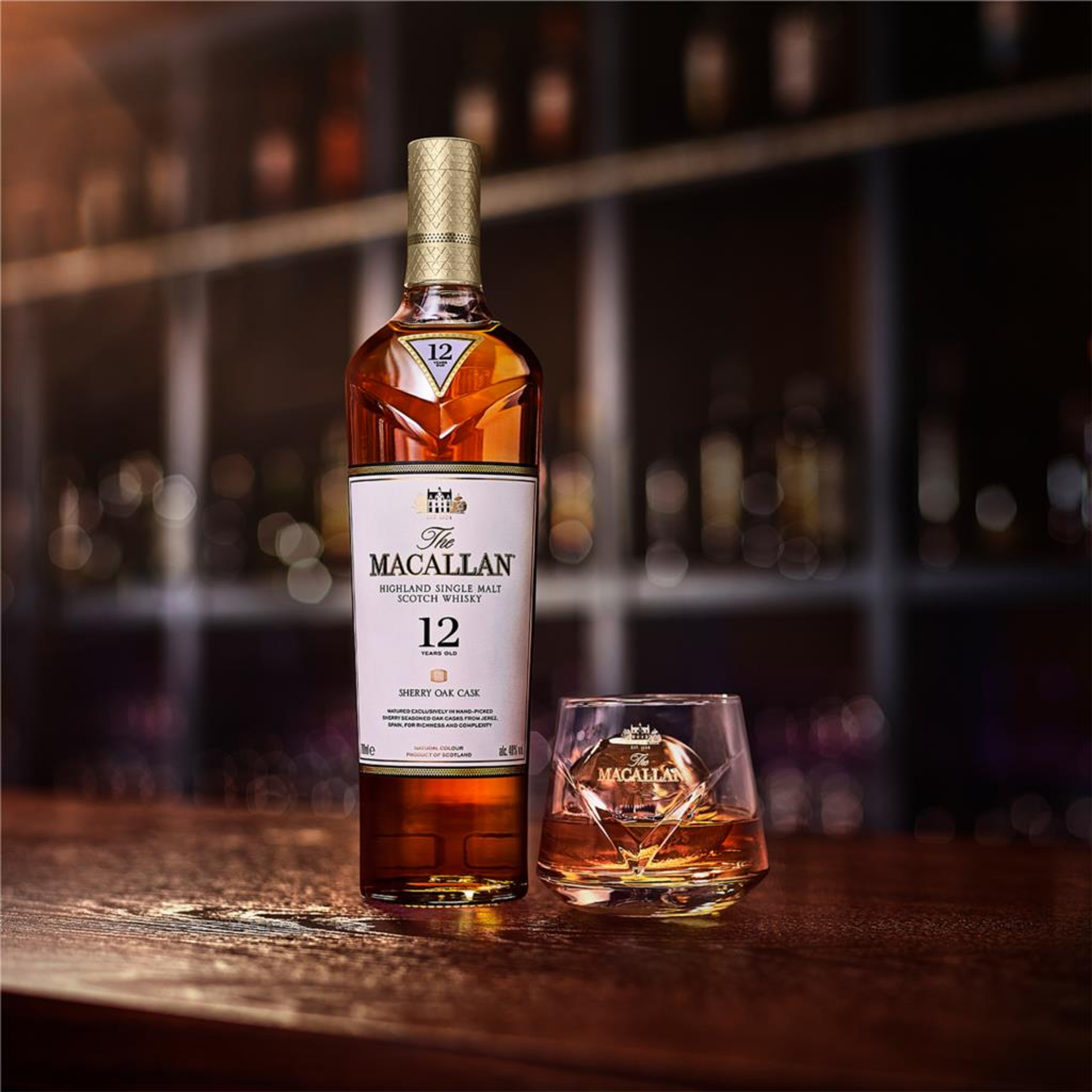 マッカラン 12 Years Old Sherry Oak 700ml The Macallan Sherry Oak 12 Year Old Same-Day Delivery