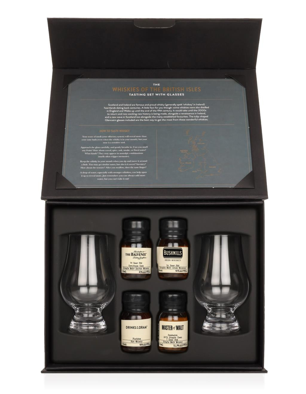 The Whiskies of the British Isles Tasting Set with Glasses 12cl