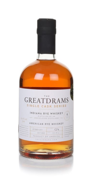 Indiana Rye 4 Year Old 2017 (cask GD-IR-4) - Single Cask Series (GreatDrams) 50cl