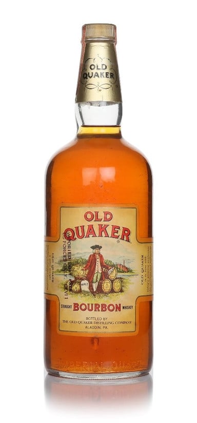 Old Quaker 4 Year Old Straight Bourbon Whiskey - 1970s (1.13L) 113cl
