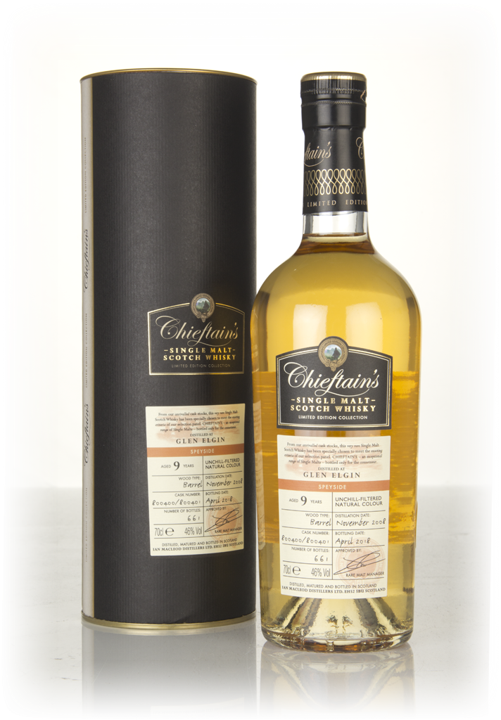 Glen Elgin 9 Year Old 2008 (casks 800400 & 800401) - Chieftain's (Ian Macleod) 70cl product image