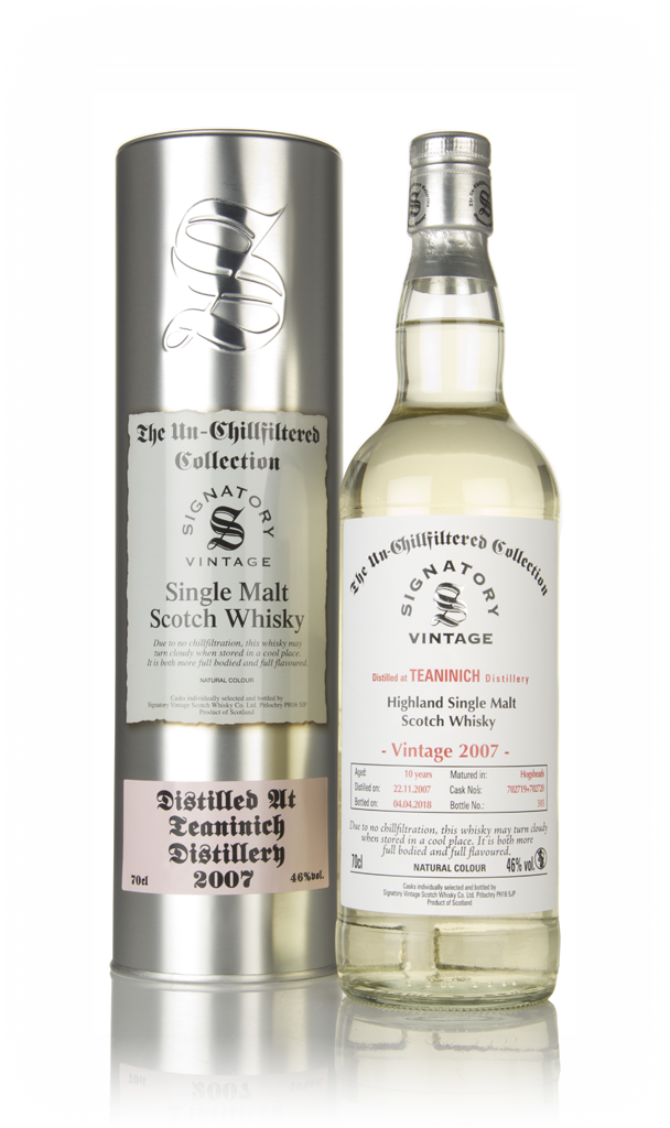 Teaninich 10 Year Old 2007 (casks 702719 & 702720) - Un-Chillfiltered Collection (Signatory) 70cl product image