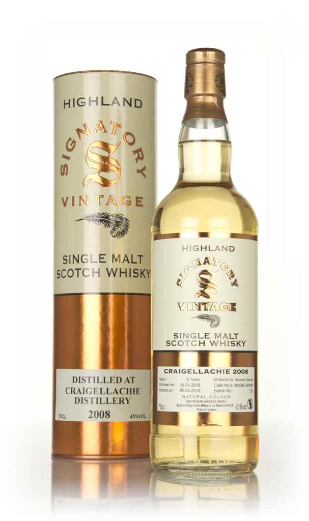 Craigellachie 9 Year Old 2008 (cask 800096 & 800098) - Signatory 70cl product image