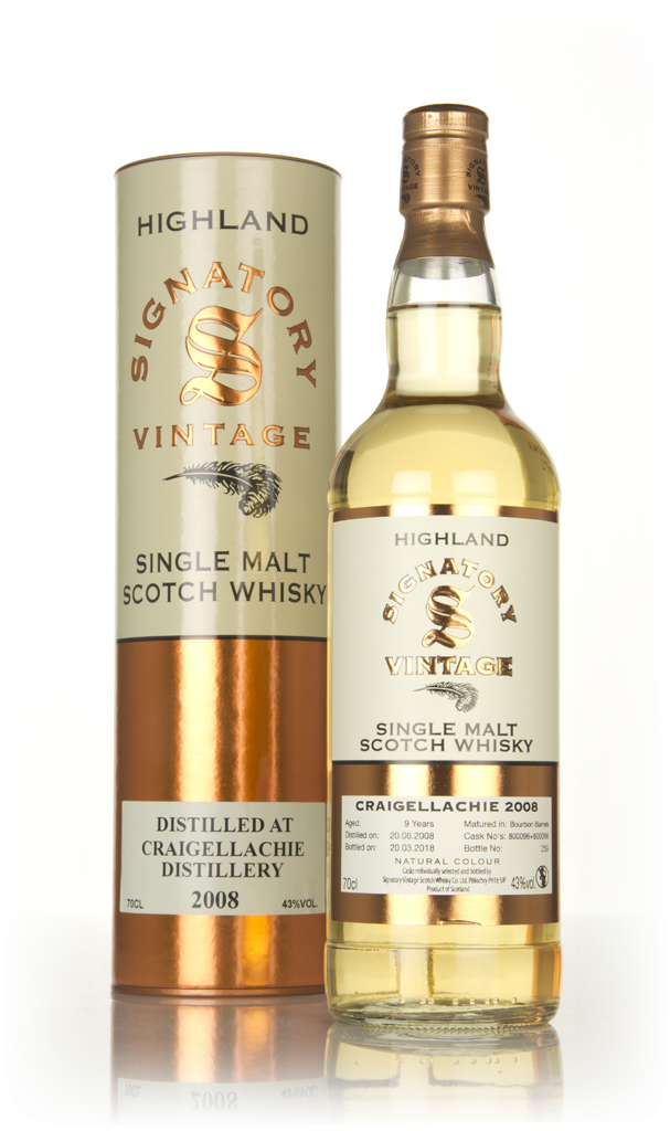 Craigellachie 9 Year Old 2008 (cask 800096 & 800098) - Signatory 70cl product image